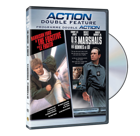 Action Double Feature (Fugitive / U.S. Marshals) // Programme double action (Le fugitif / Des hommes de loi) (Bilingual) [DVD] - Very Good