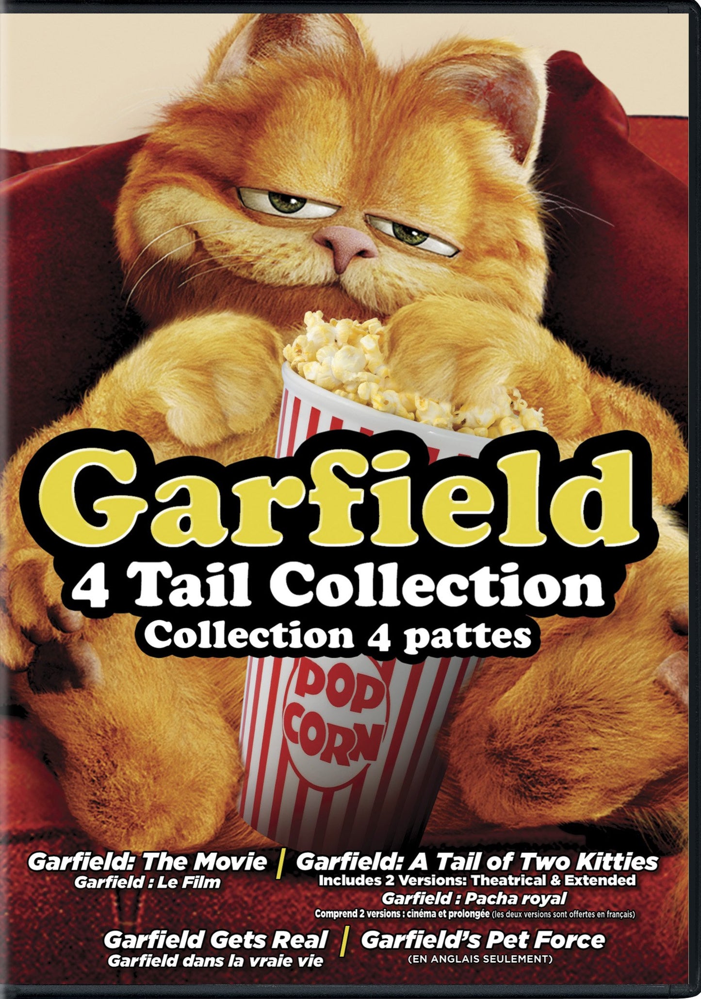 Garfield The Movie / Garfield A Tail of Two Kitties / Garfield Gets Real / Garefield's Pet Force (Bilingual) [DVD] - Good