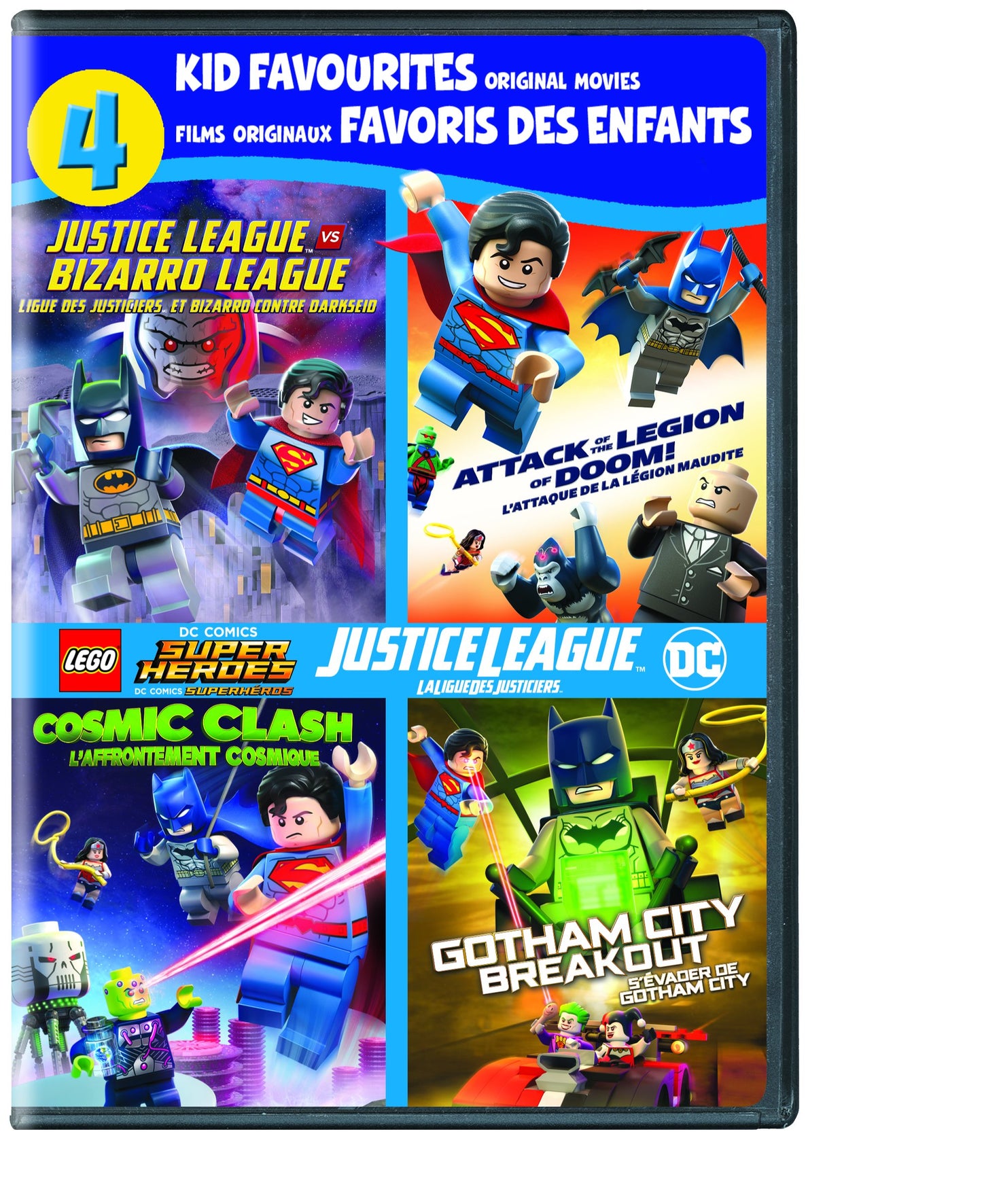 4 Kid Favorites: LEGO DC Super Heroes (BIL/DVD) [DVD] - Very Good