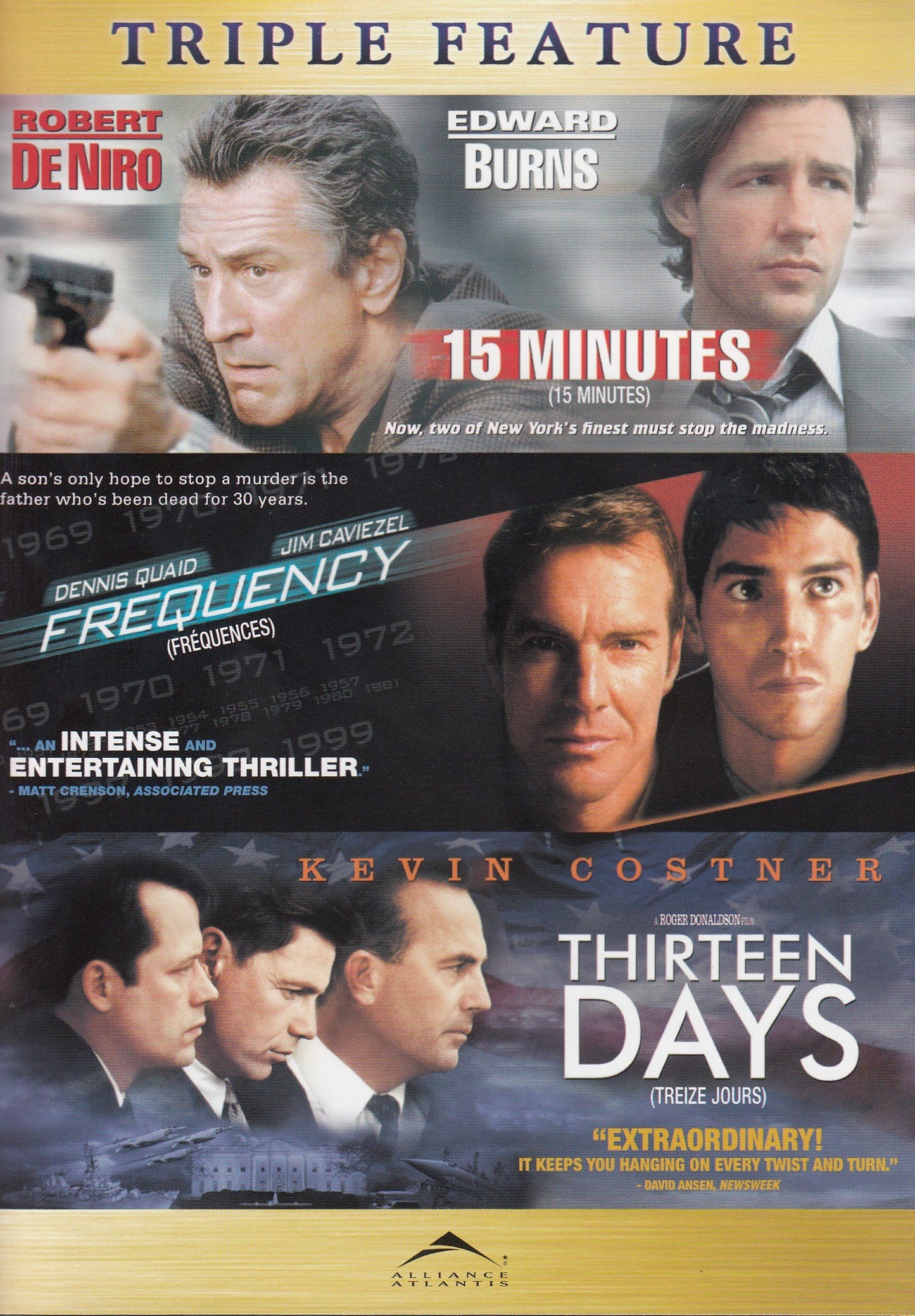 15 Minutes/Frequency/Thirteen Days [DVD] - Very Good