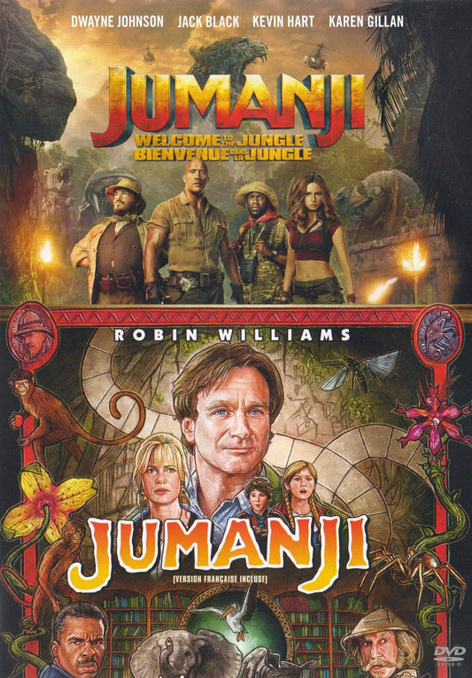 Jumanji (1995) / Jumanji: Welcome to the Jungle - Set (Bilingual) [DVD] - Very Good