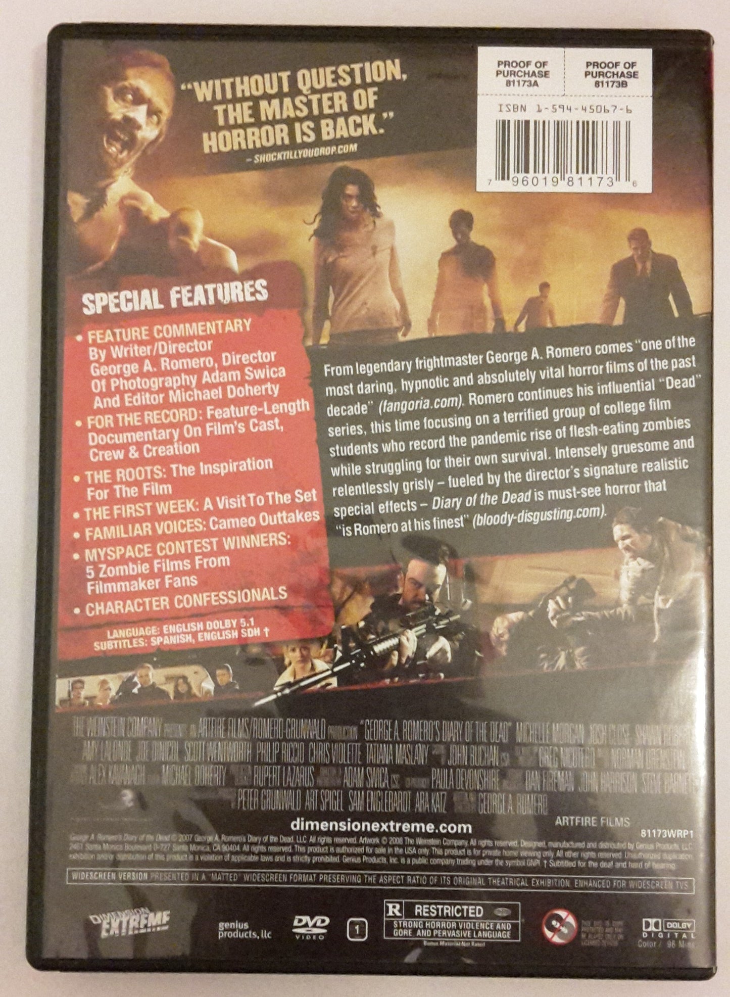 George A. Romero's Diary of the Dead [DVD] - Good