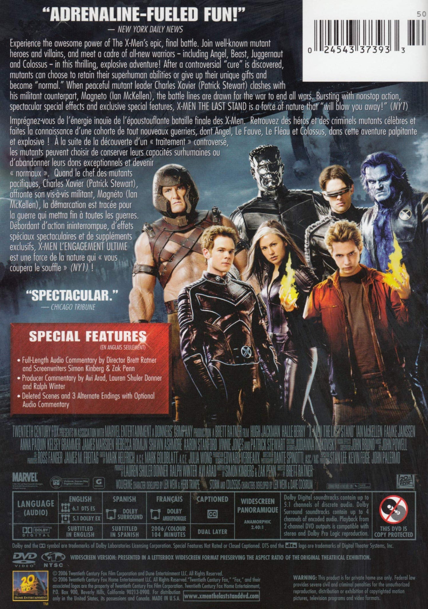 X-Men 3: The Last Stand (Widescreen Edition) [DVD] - Good