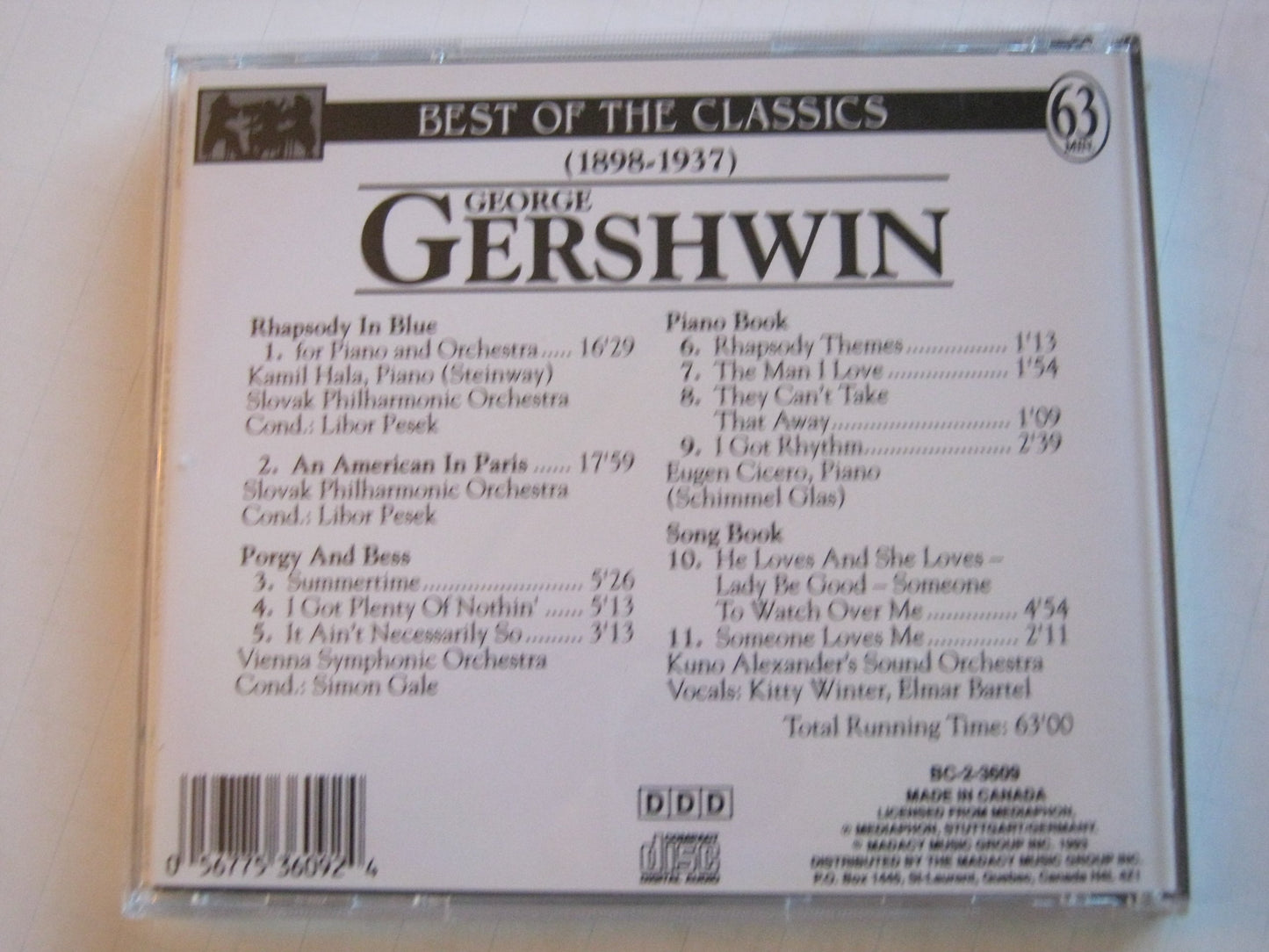 Best of the Classics [Audio CD] Gershwin