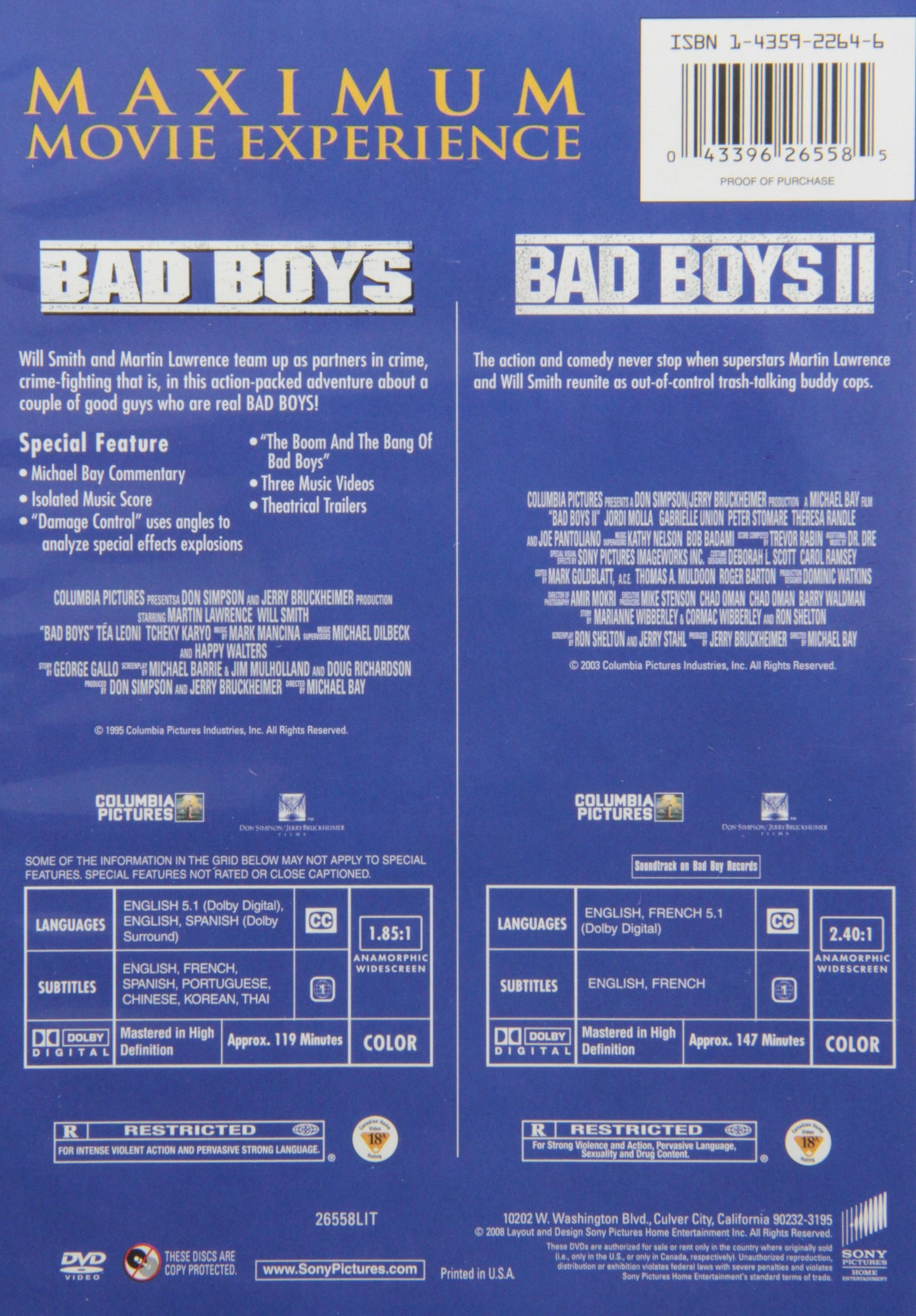 Bad Boys (1995) / Bad Boys II - Set [DVD]