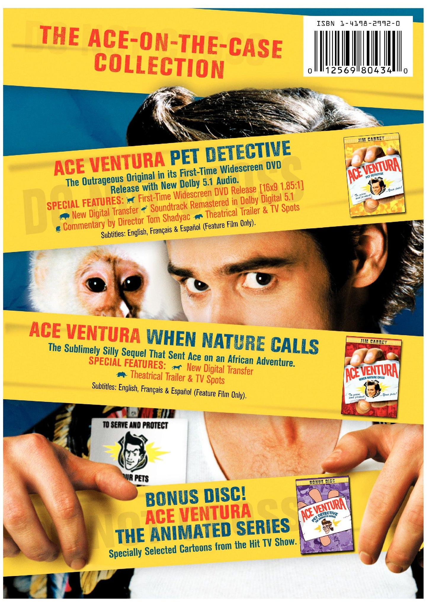 Ace Ventura Deluxe Double Feature (Ace Ventura: Pet Detective / Ace Ventura: When Nature Calls) (Sous-titres fran�ais) [DVD] - Good