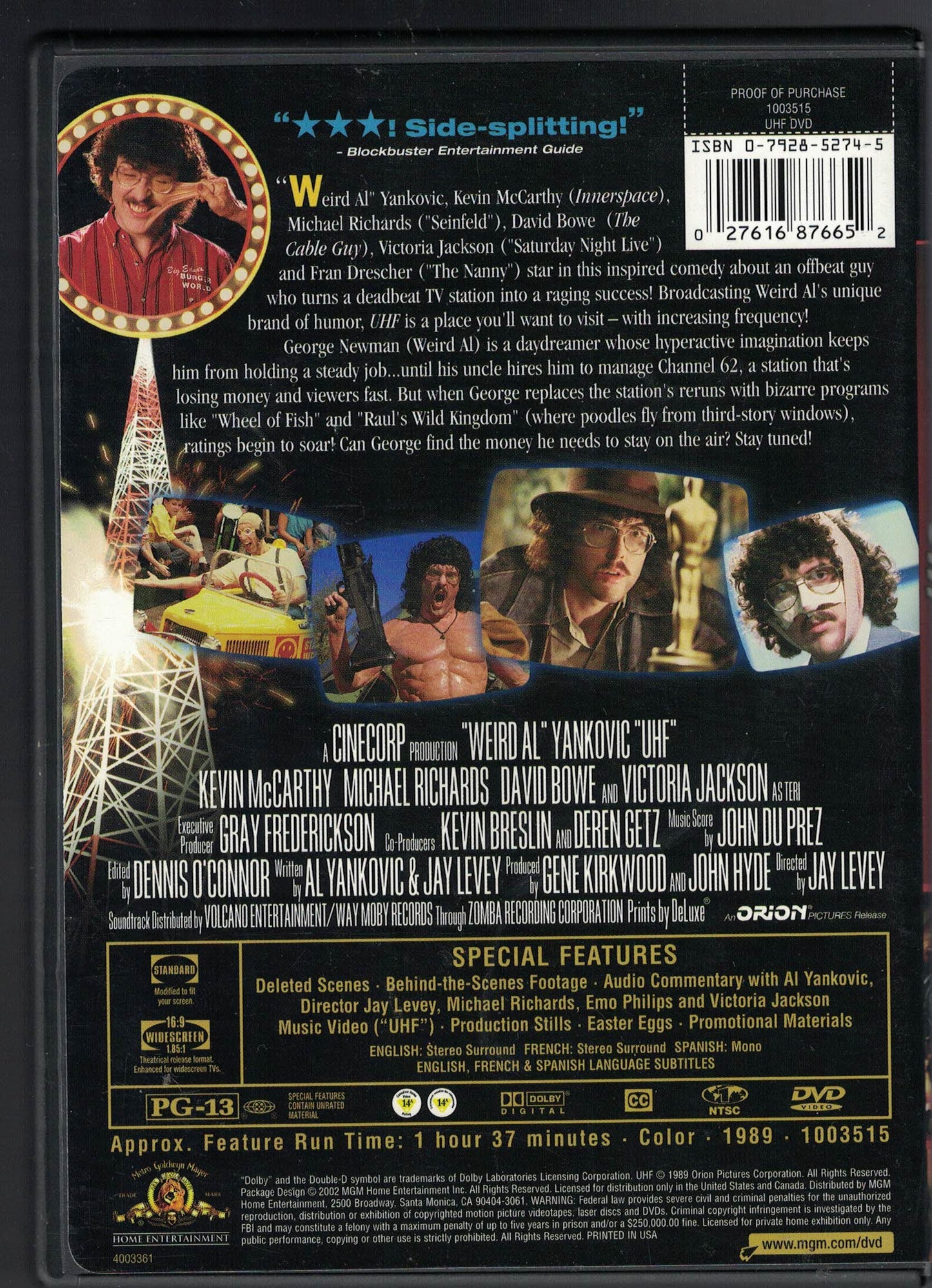 Weird Al' Yankovic's UHF (Widescreen) (Bilingual) DVD [DVD]