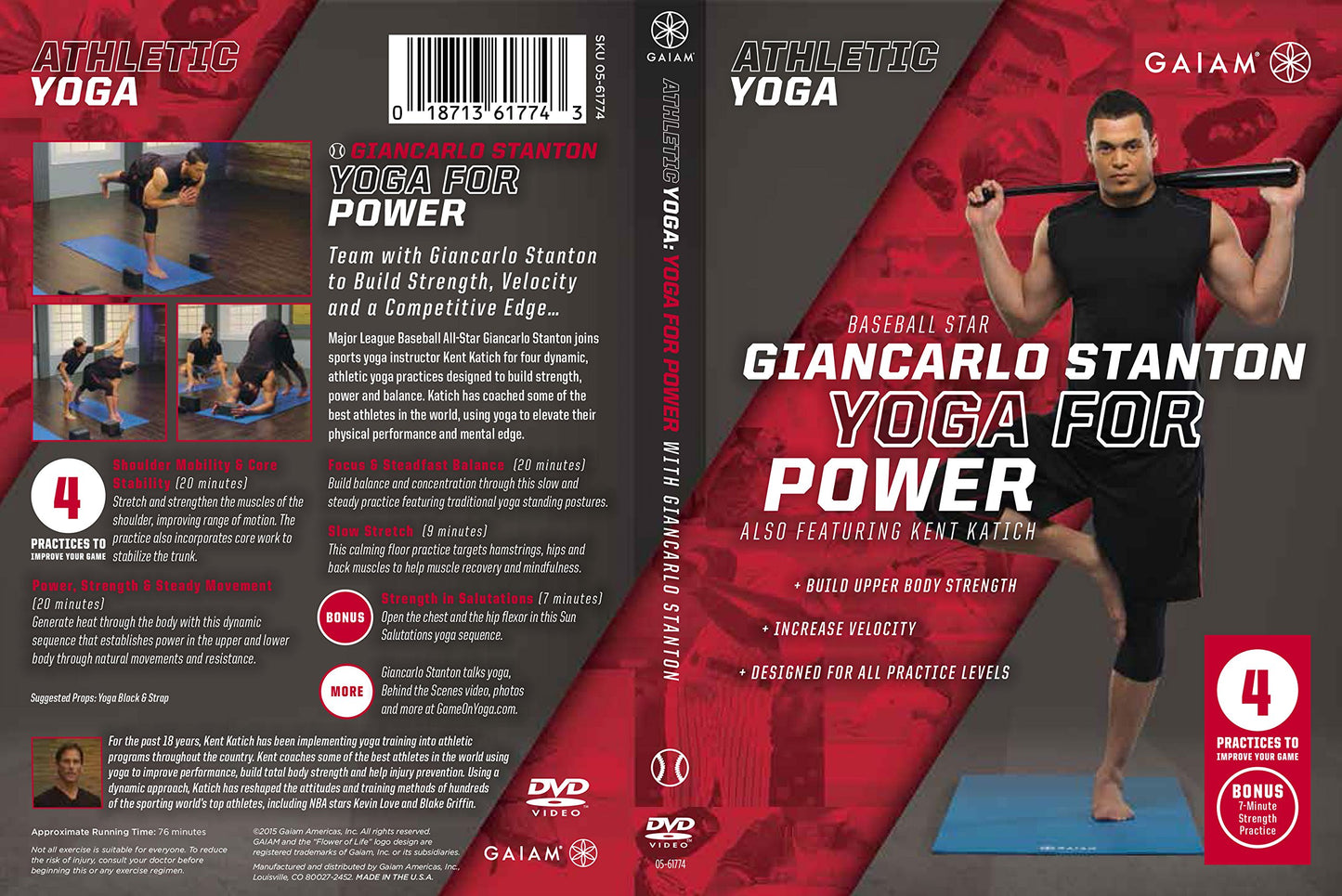 ATHLETIC YOGA: GIANCARLO STANTON YOGA FOR POWER [DVD] - Very Good
