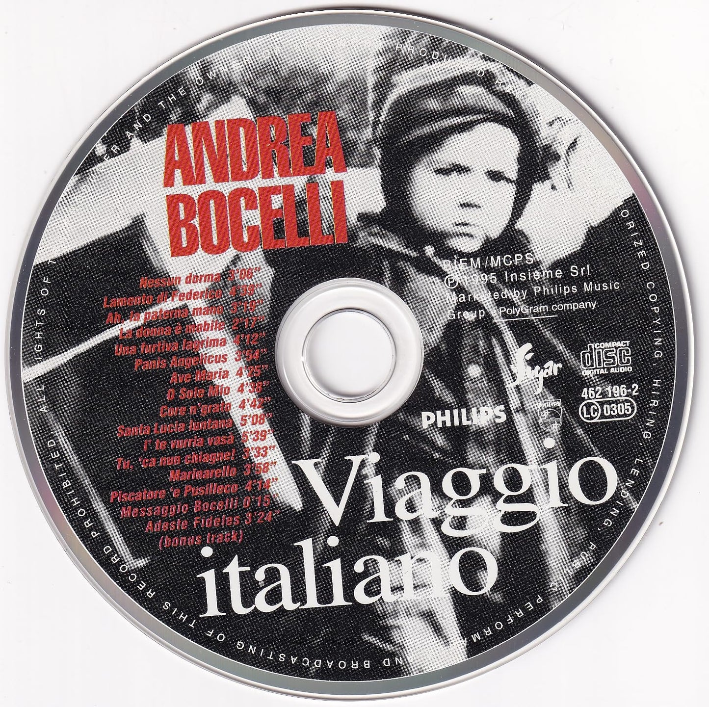 ANDREA BOCELLI - ANDREA BOCELLI - VIAGGIO ITALIANO [Audio CD] Bocelli, Andrea - Very Good