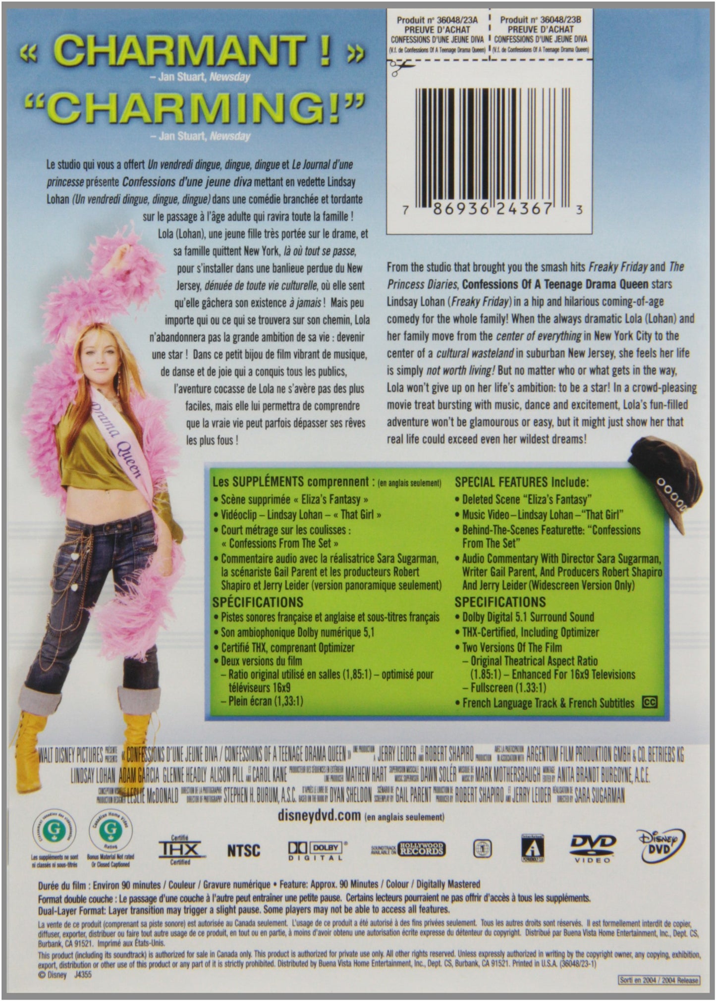 Confessions Of A Teenage Drama Queen (Bilingual) [DVD] - Good