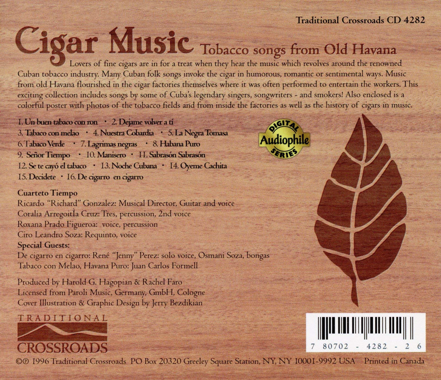 Cuarteto Tiempo - Cigar Music [Audio CD] Cuarteto Tiempo with guest appearance of Juan Carlos Formell