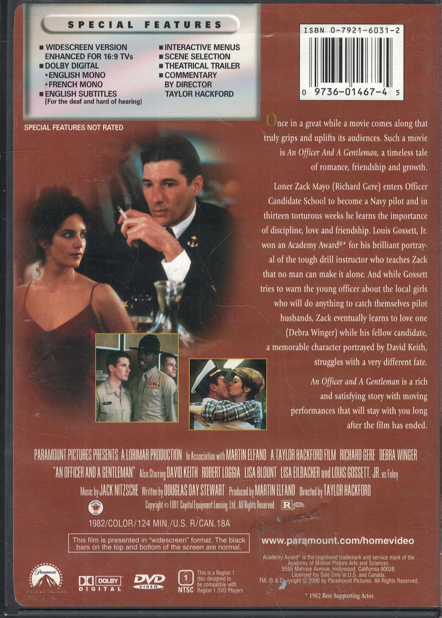 An Officer and a Gentleman (Widescreen) (Bilingual) [Import] [DVD] - Very Good