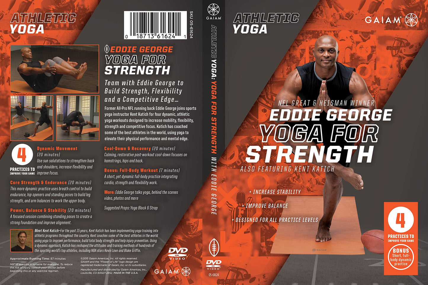 ATHLETIC YOGA: EDDIE GEORGE YOGA FOR STRENGTH - DVD [DVD] - Very Good