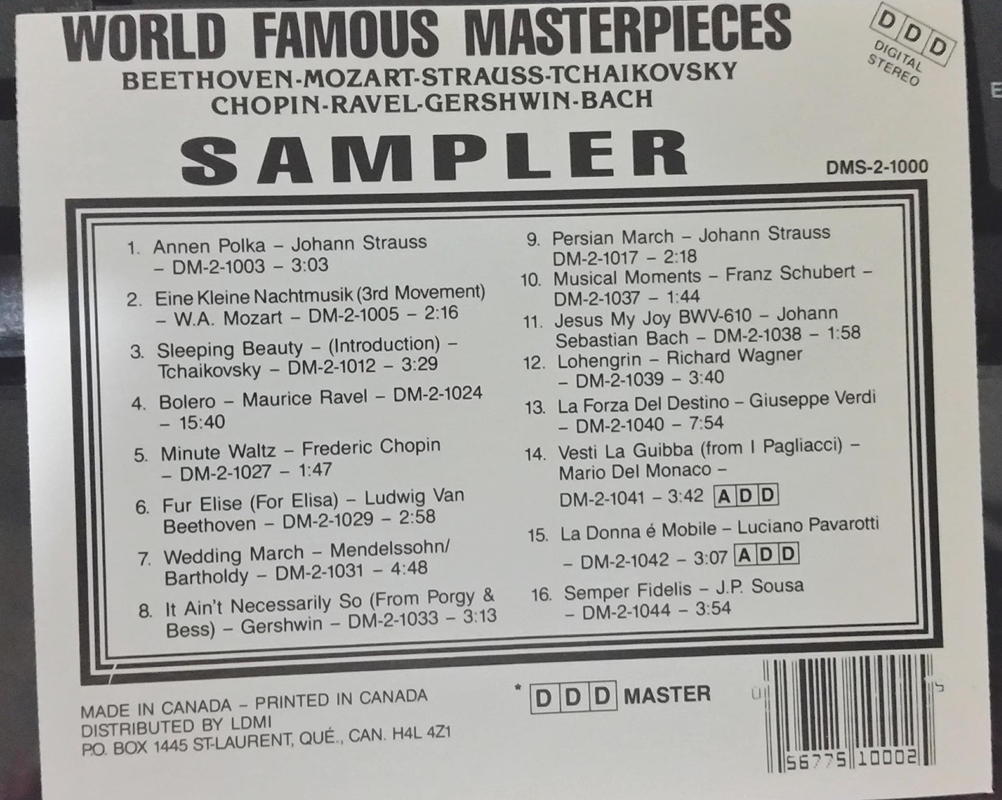 World Famous Masterpieces [Audio CD] - Very Good