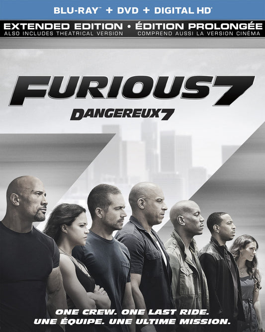 Furious 7 (Extended Edition) [Blu-ray + DVD + Digital HD] (Bilingual) [Blu-ray]