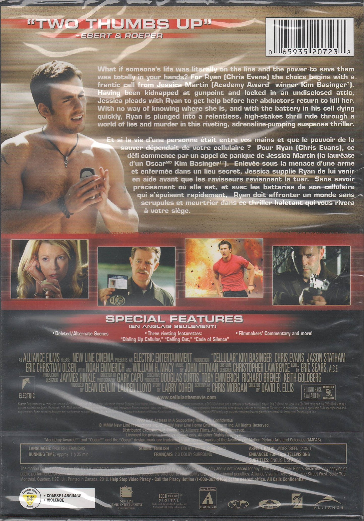 Cellular [DVD] - Very Good