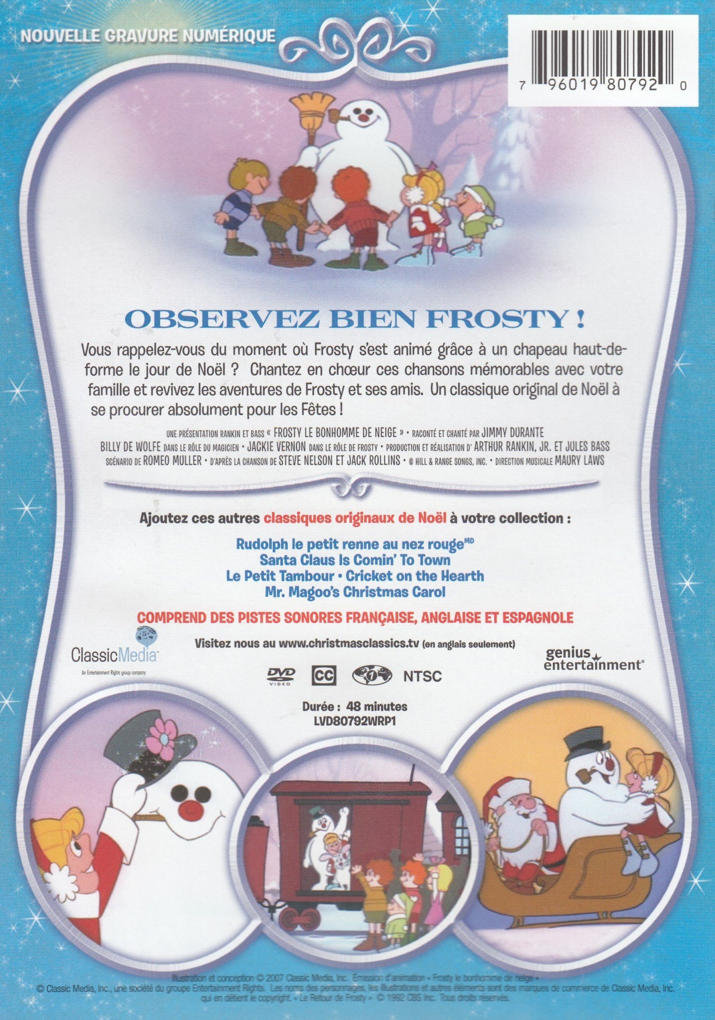 Frosty The Snowman / Frosty le Bonhomme de neige // Les Classics Original de Noel - Like New
