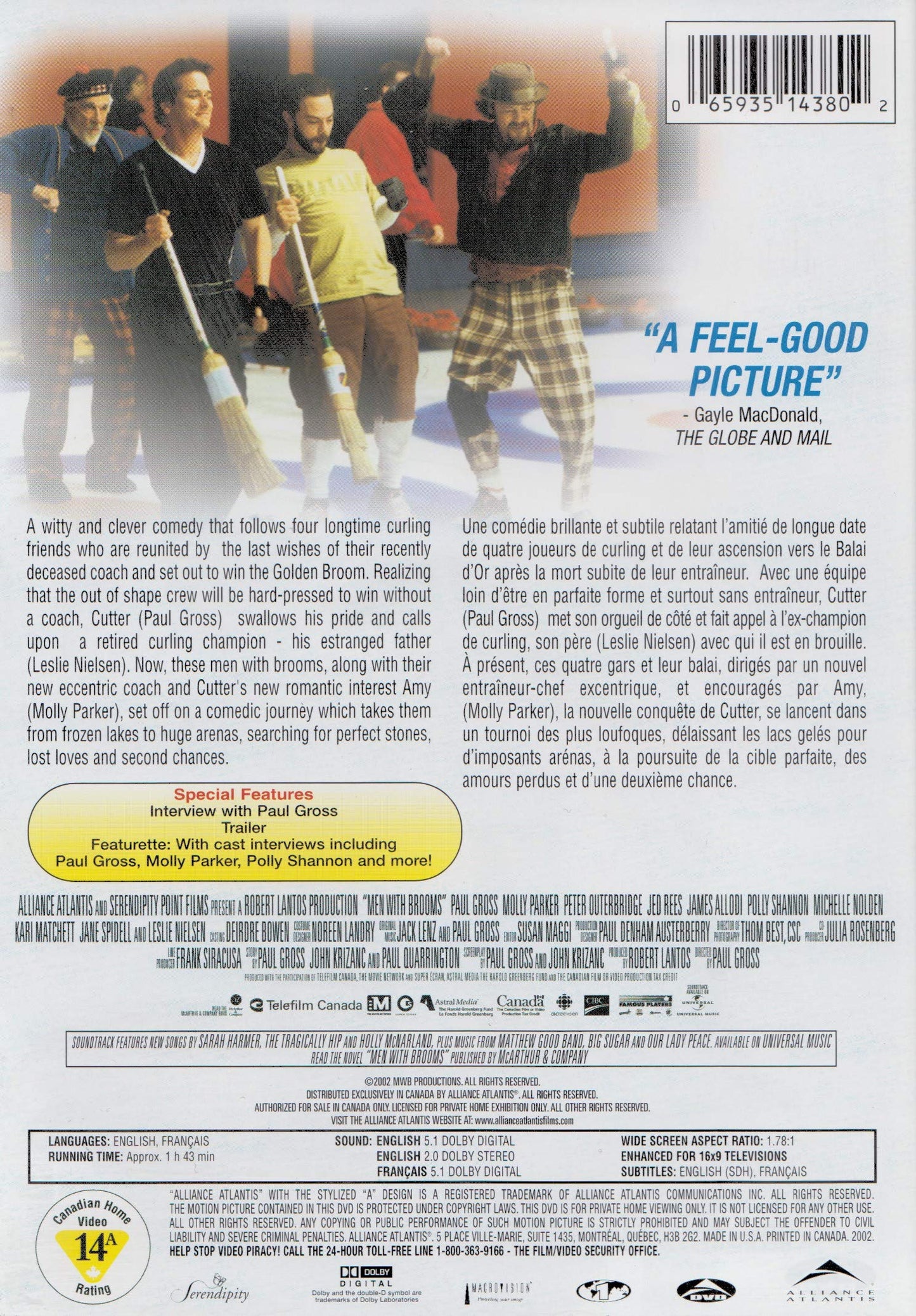 Men With Brooms (Bilingual) [DVD] - Very Good