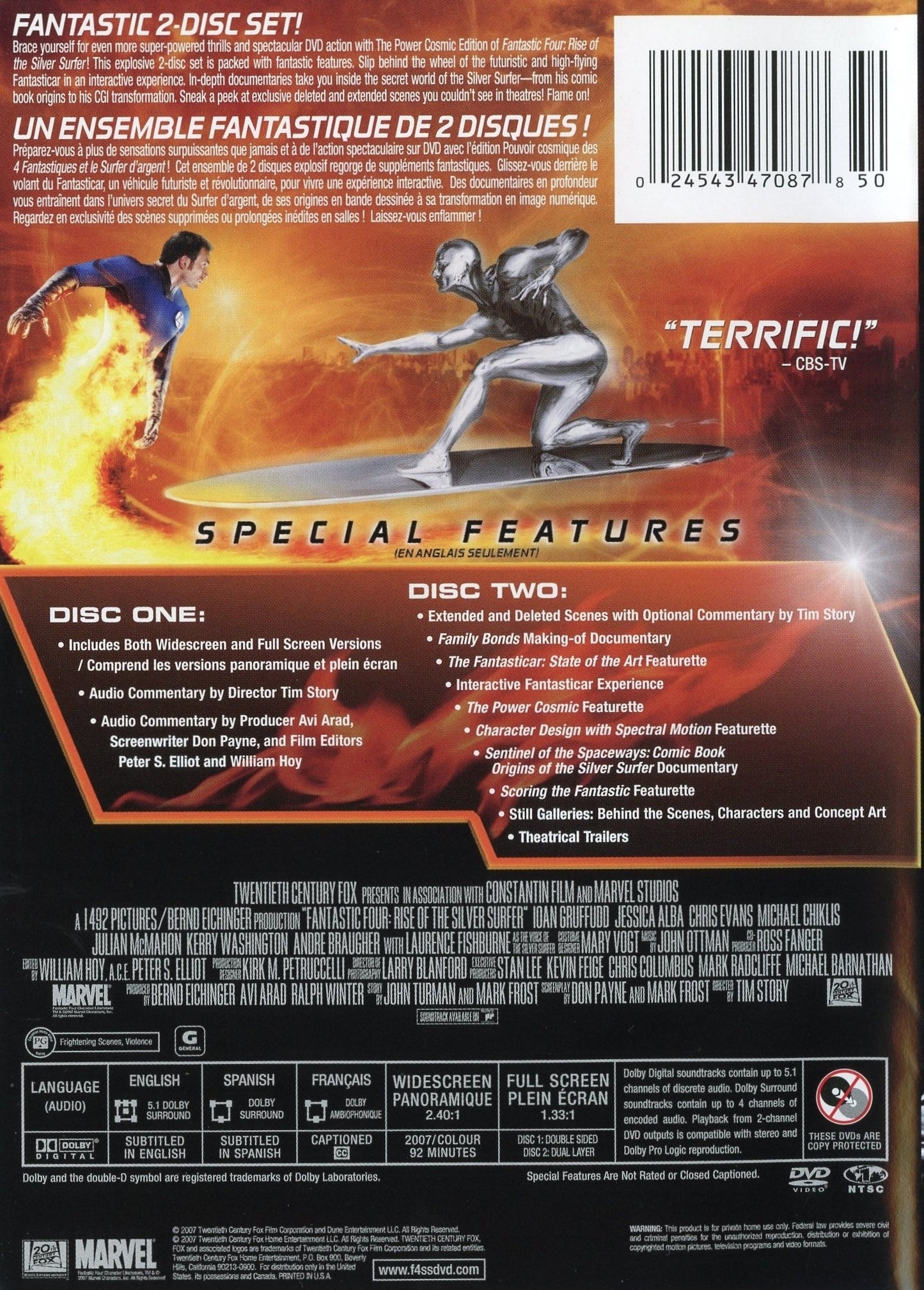 Fantastic 4: Rise of the Silver Surfer (The Power Cosmic Edition) (Bilingual) [DVD] - Very Good
