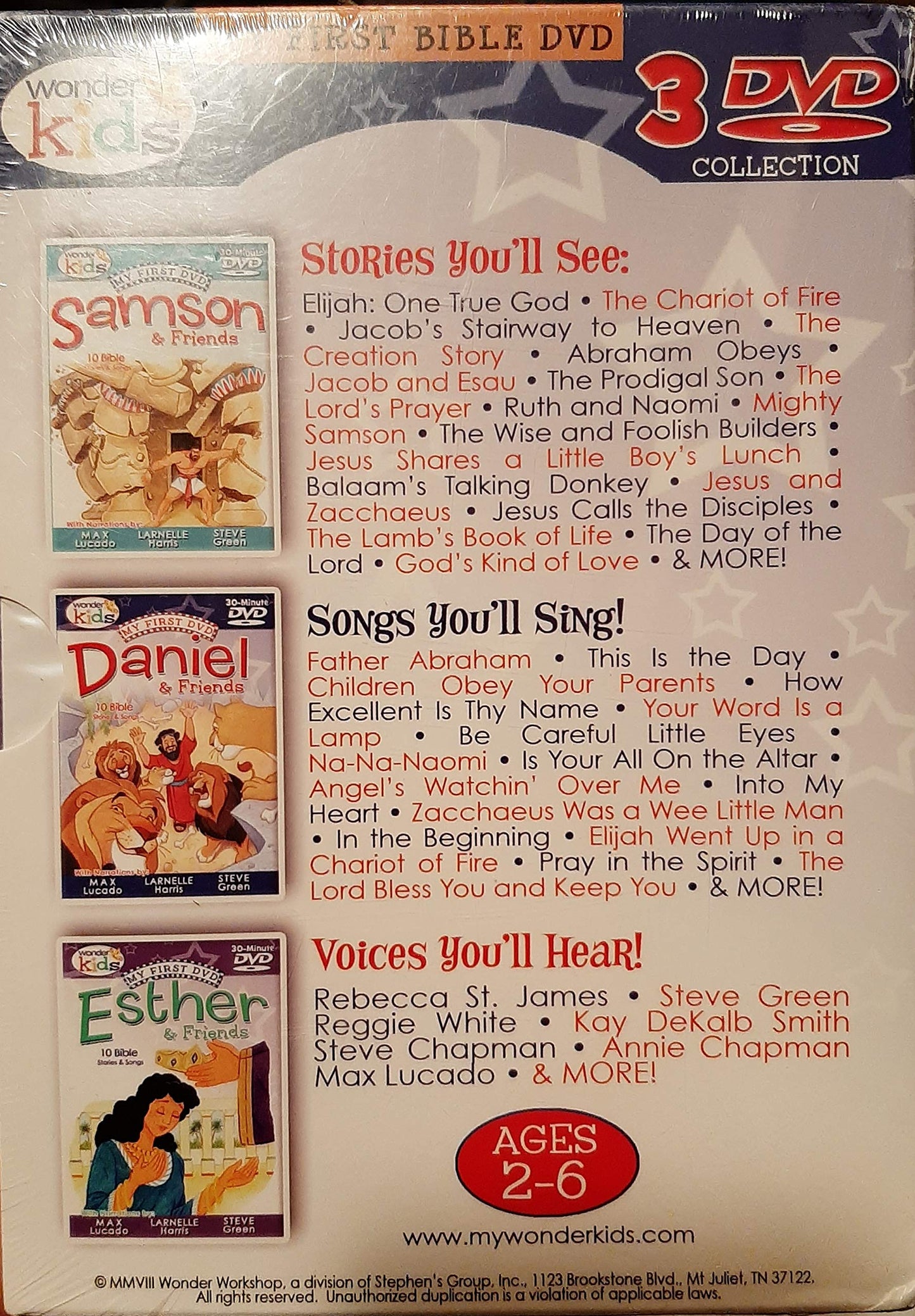 Wonder Kids My First Bible DVD. Daniel & Friends. 30 Favorite Bible Stories & Songs [DVD]