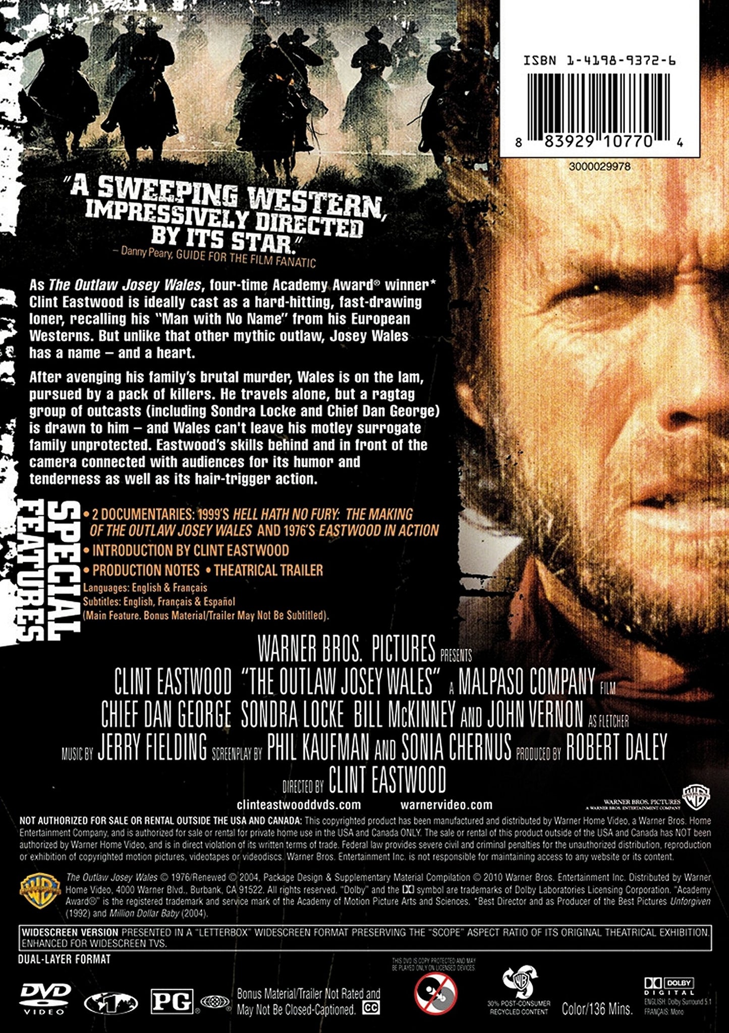 NEW Outlaw Josey Wales (DVD) [DVD] - Very Good