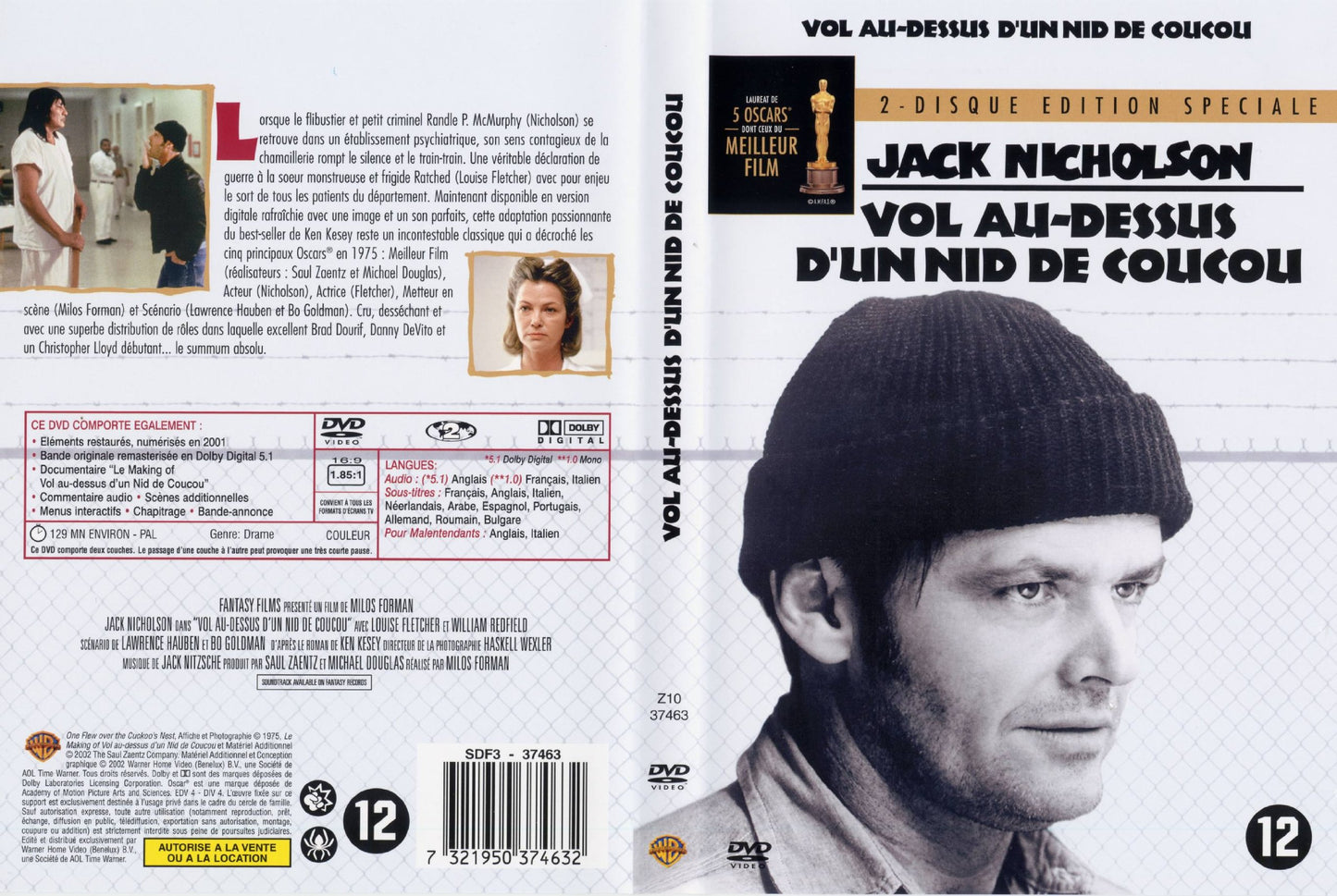 Vol au-dessus d'un nid de coucou -- �dition speciale de deux disques (One Flew Over the Cukoo's Nest--Two-Disc Special Edition) (Bilingual) [DVD] - Good