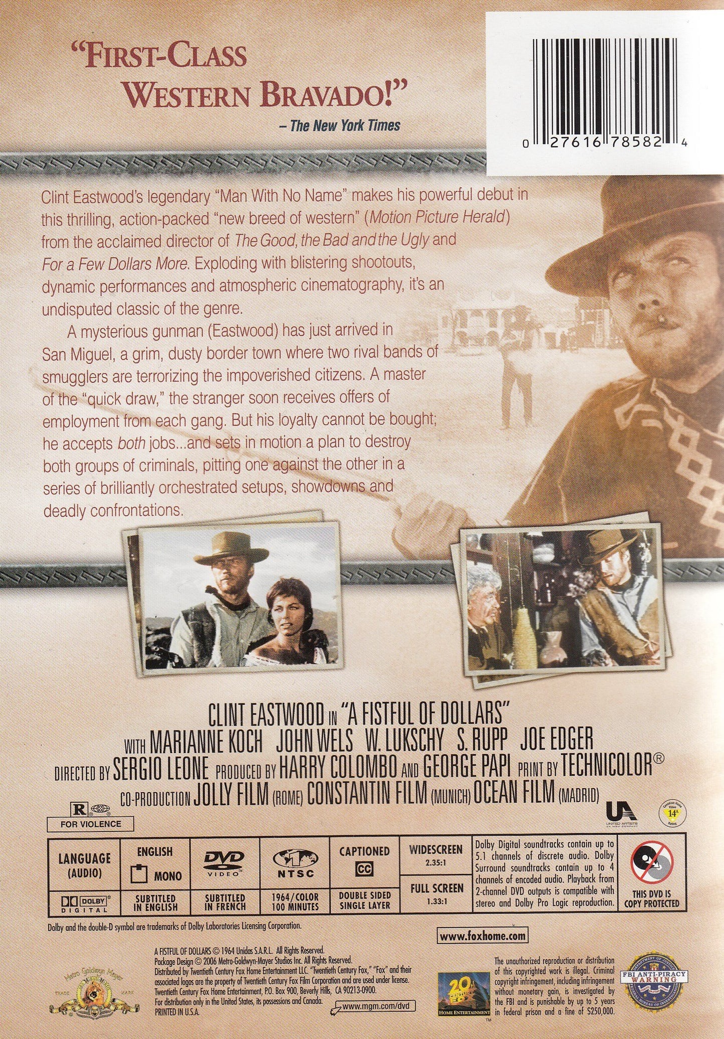 A Fistful of Dollars (Widescreen/Full Screen) [DVD]