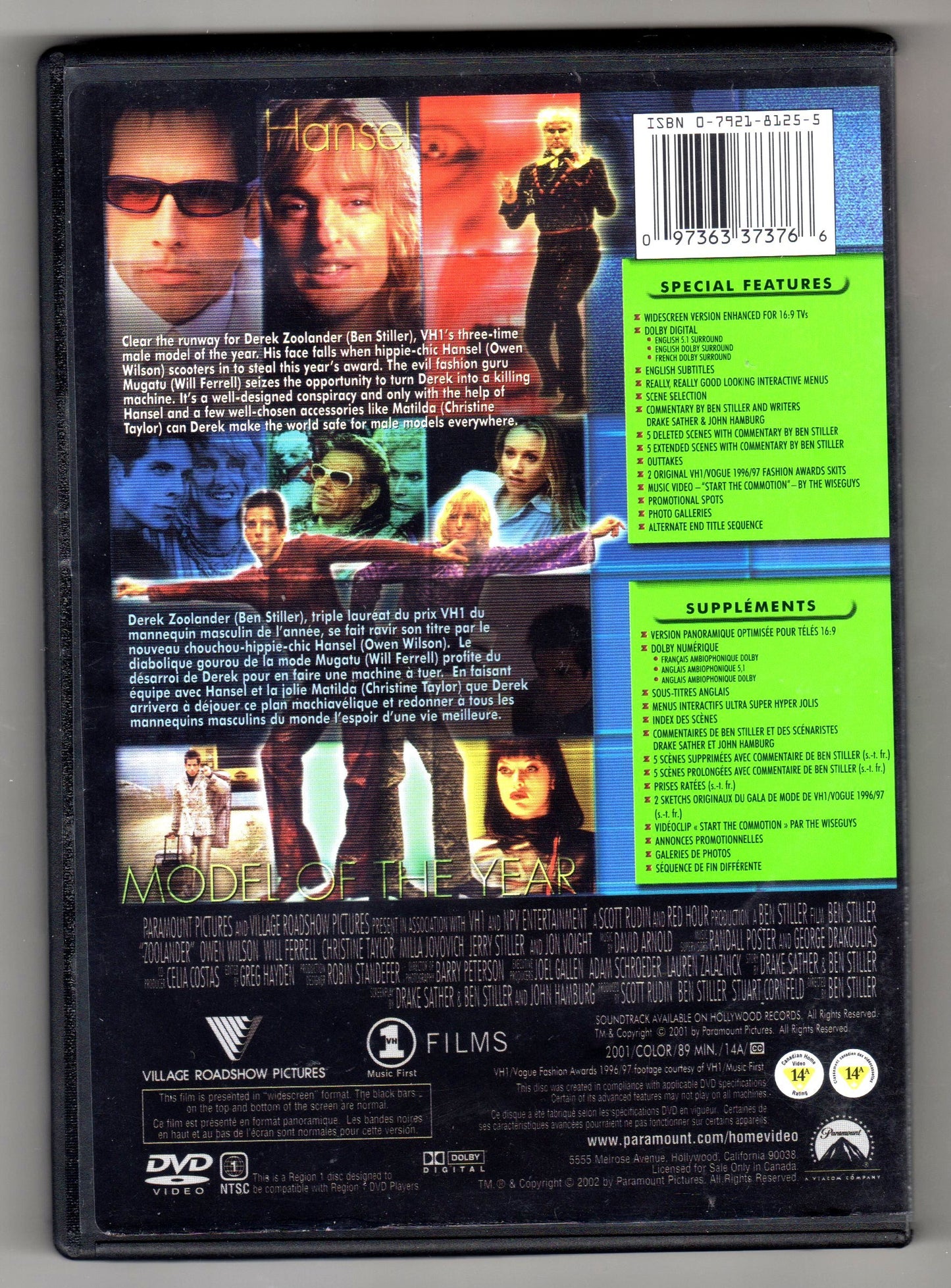 Zoolander [DVD] - Very Good