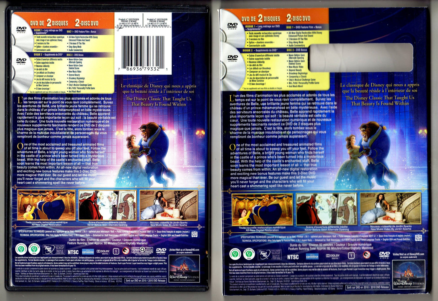 Beauty and the Beast - 2-Disc DVD Bilingue [DVD] - Very Good