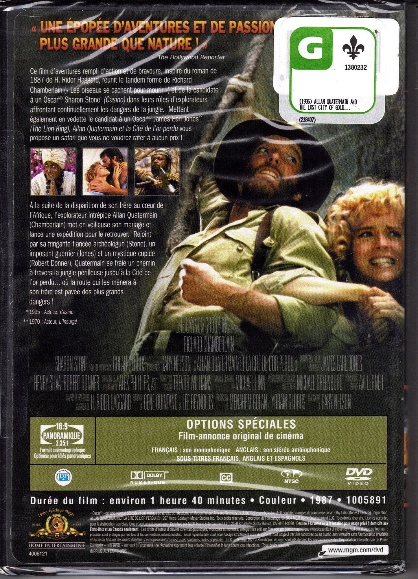 Allan Quatermain and the Lost City of Gold (Version fran�aise) [DVD] - Very Good