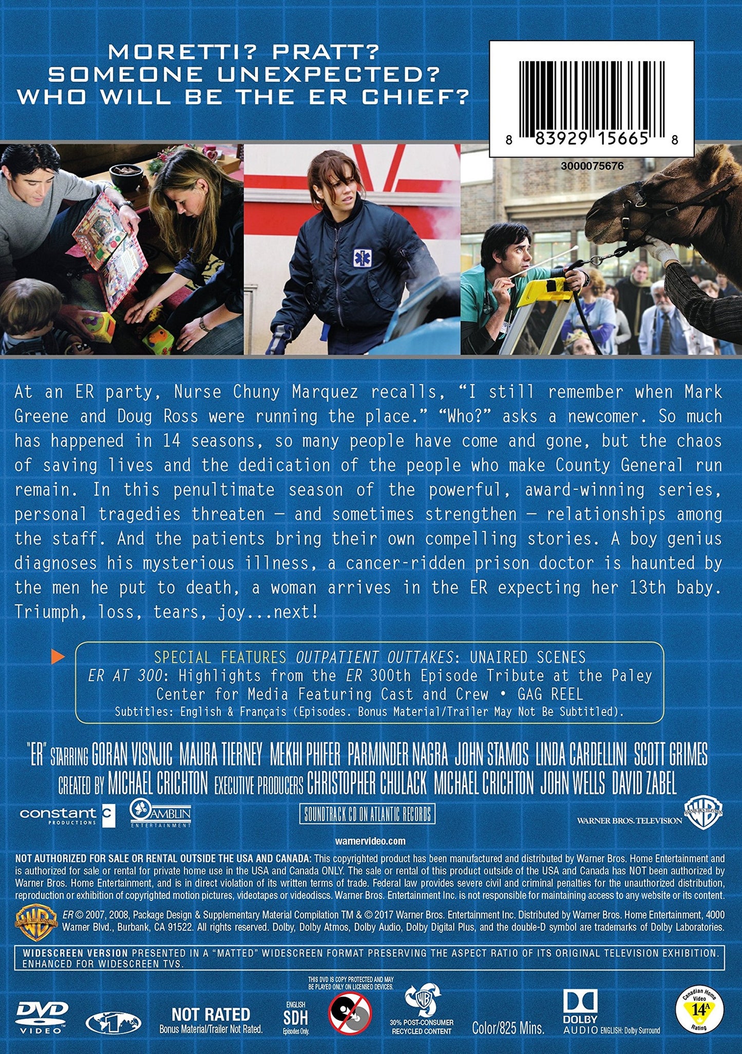 ER: The Complete Fourteenth Season [DVD] - Very Good