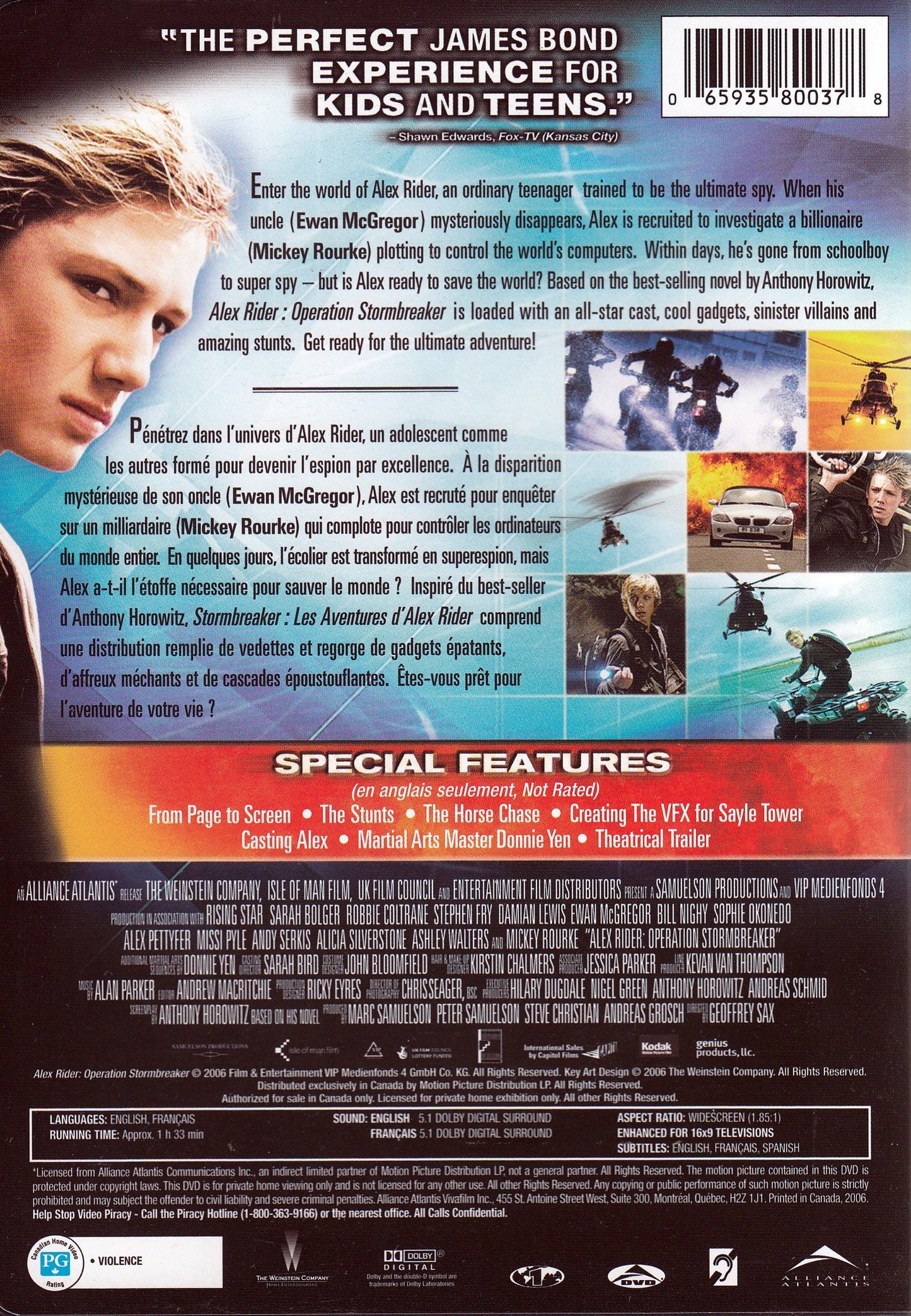 Alex Rider: Operation Stormbreaker (Bilingual) [DVD] - Very Good