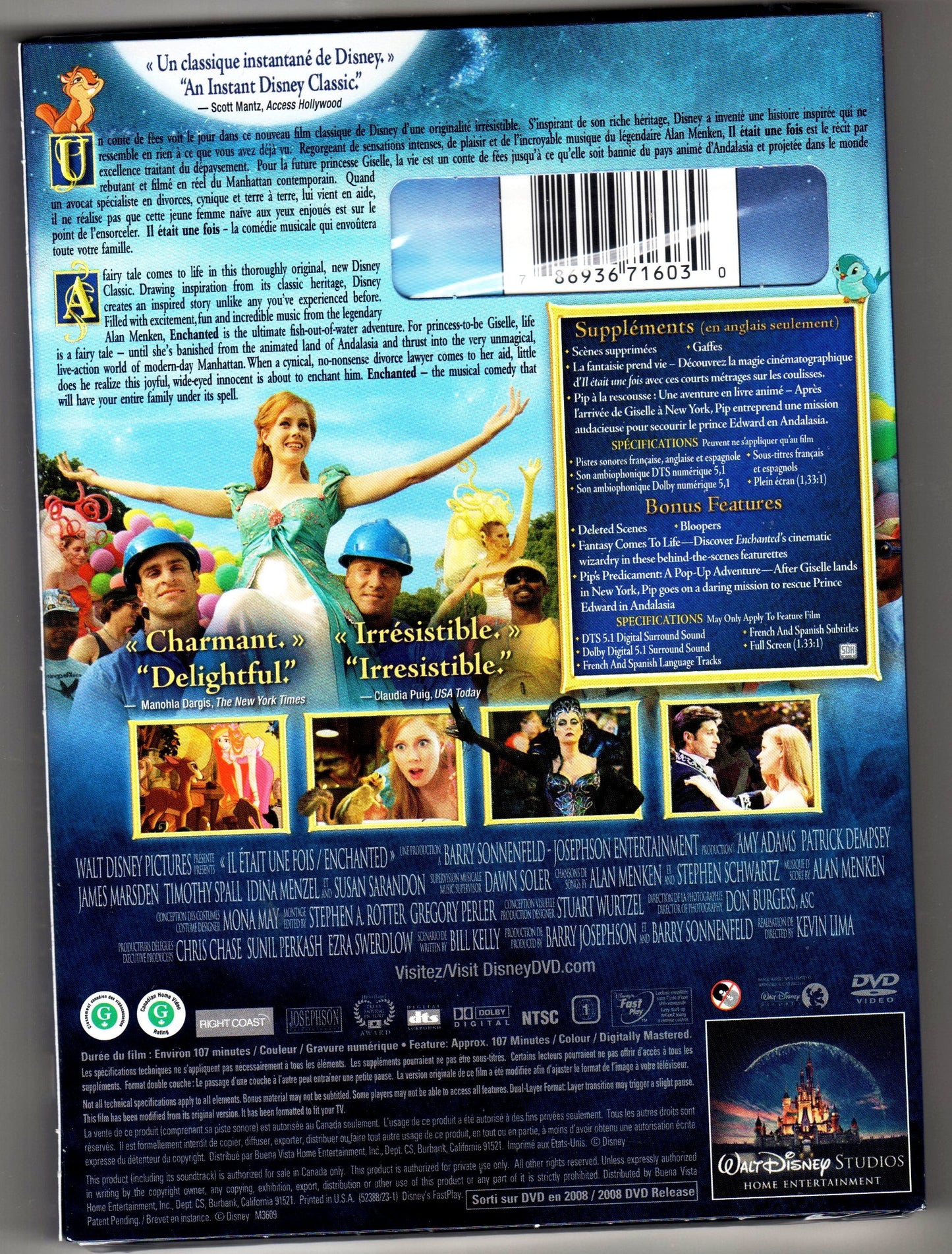 Enchanted (Full Screen) (Version fran�aise) [DVD] - Good