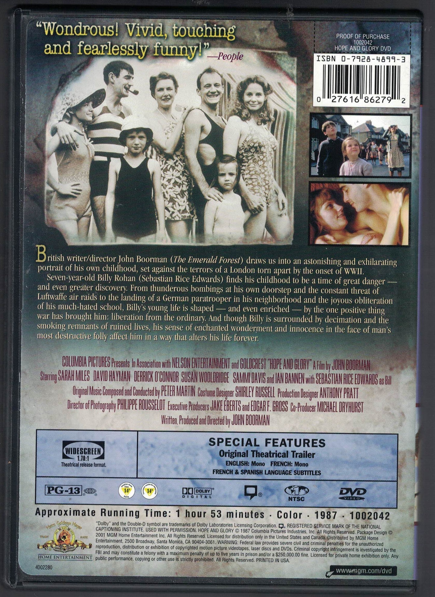 Hope and Glory (Widescreen) (Bilingual) [DVD] - Good