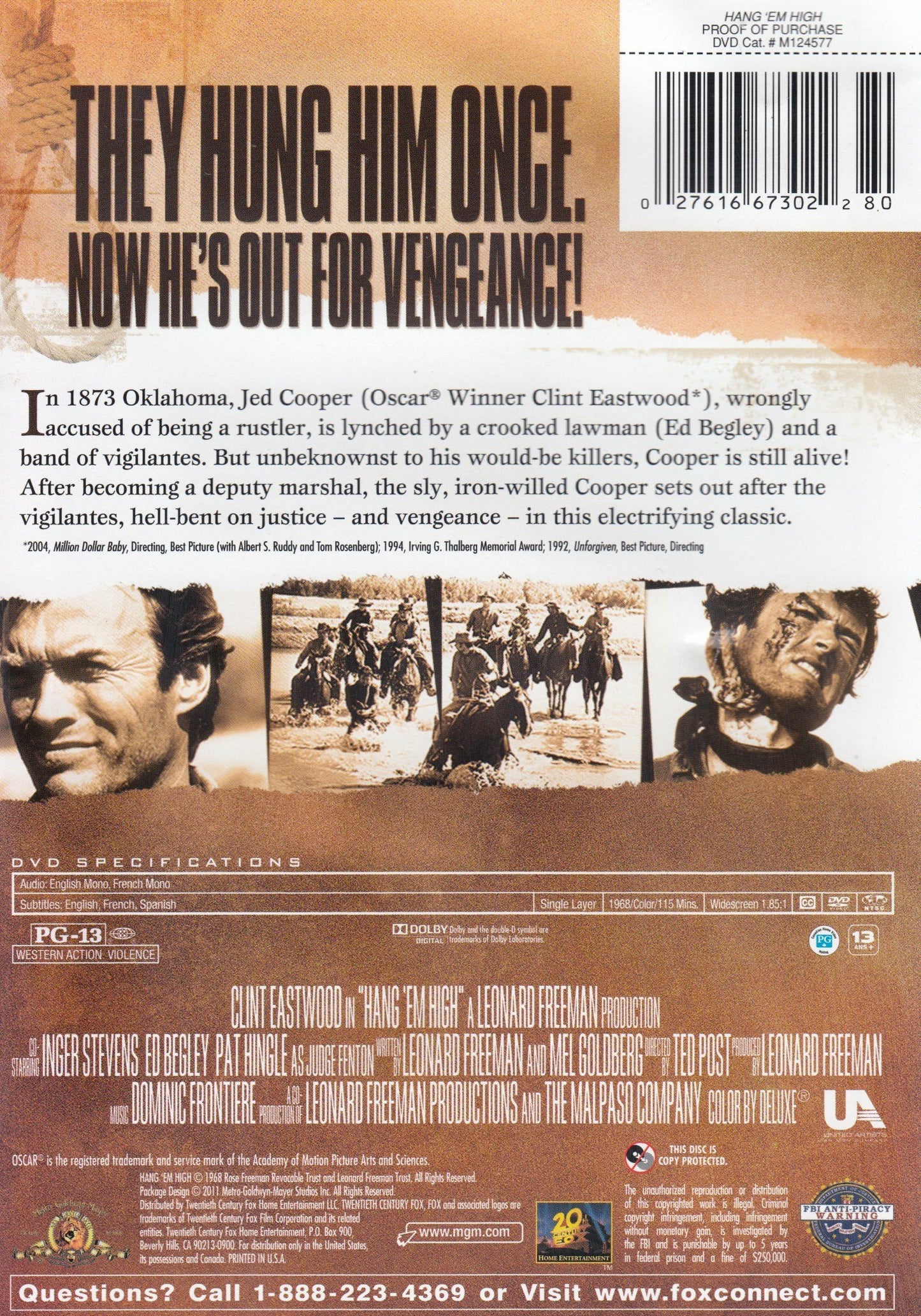 Hang 'em High (Widescreen/Full Screen) (Bilingual) [DVD] - Good