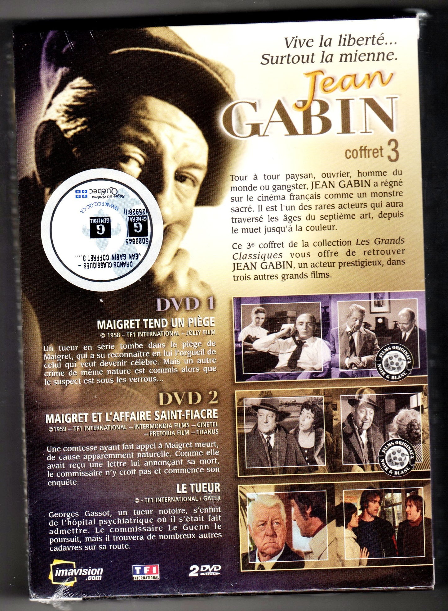 Coffret Jean Gabin, v. 03 [2 DVD] (Version fran�aise) [DVD] - Very Good