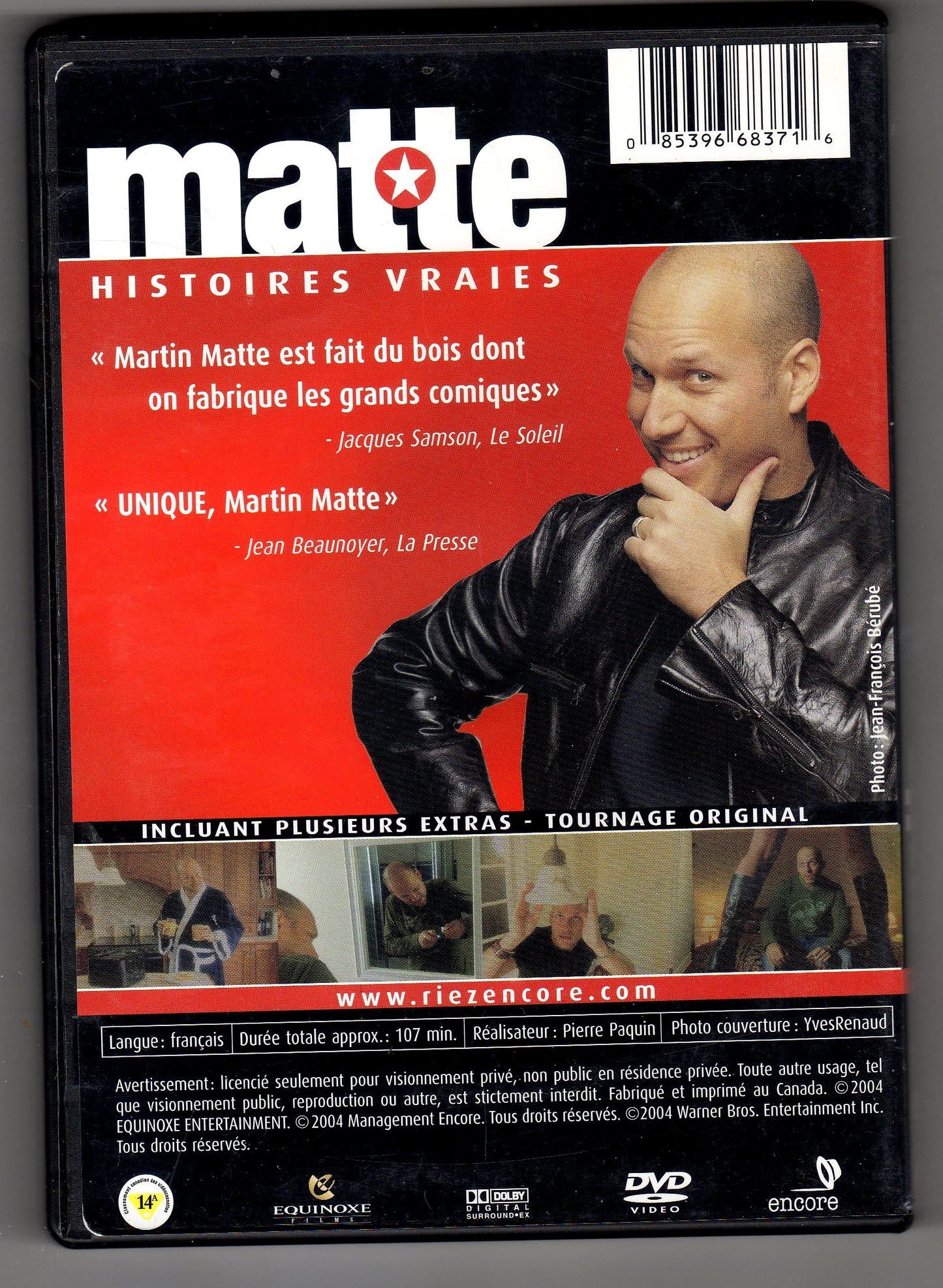 Martin Matte: Live (Version fran�aise) [DVD]