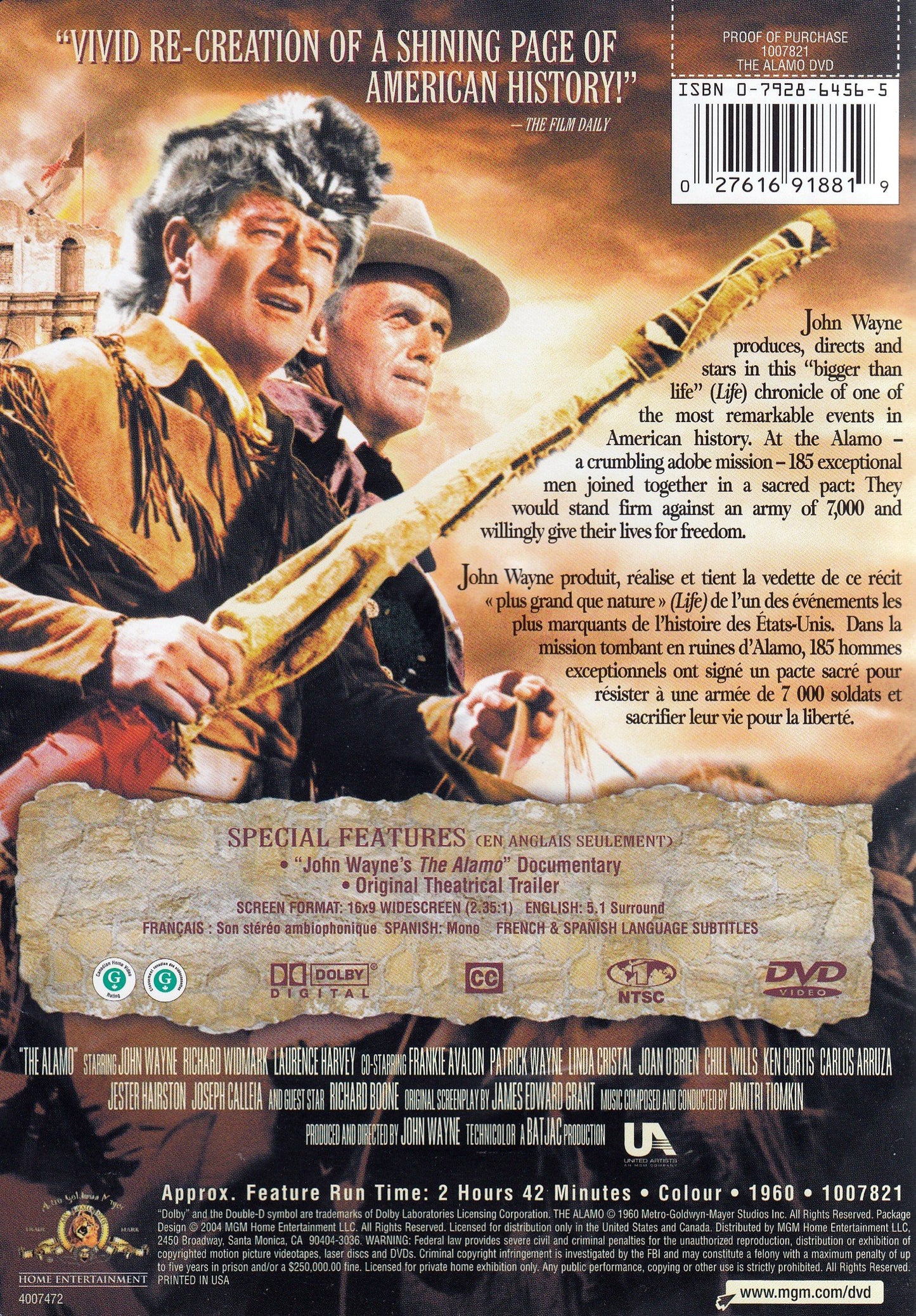 The Alamo [DVD] - Very Good