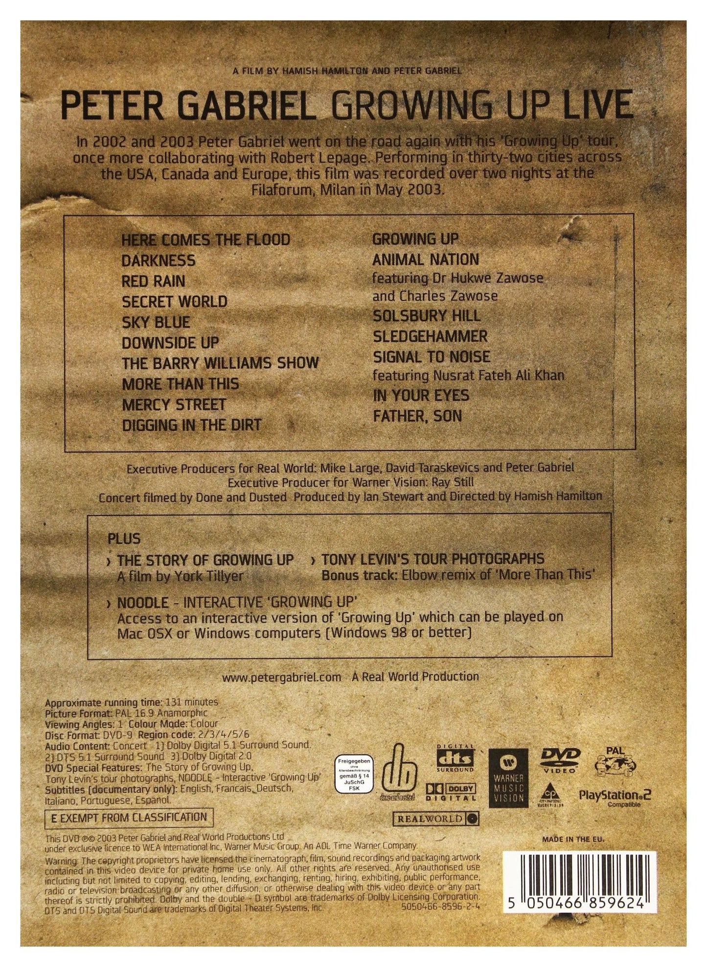 NEW Growing Up (live) (DVD) [DVD] - Acceptable