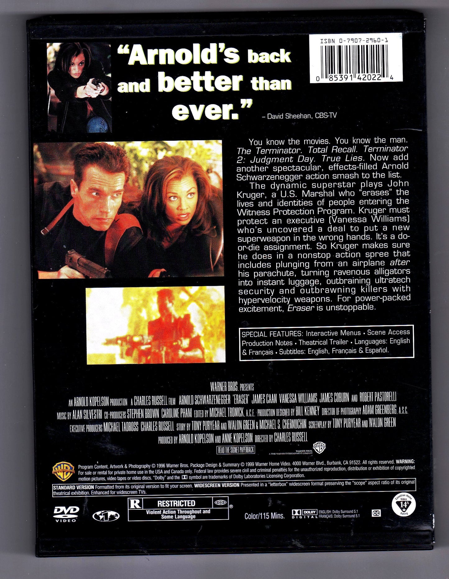 Eraser (Widescreen/Full Screen) [DVD] - Good