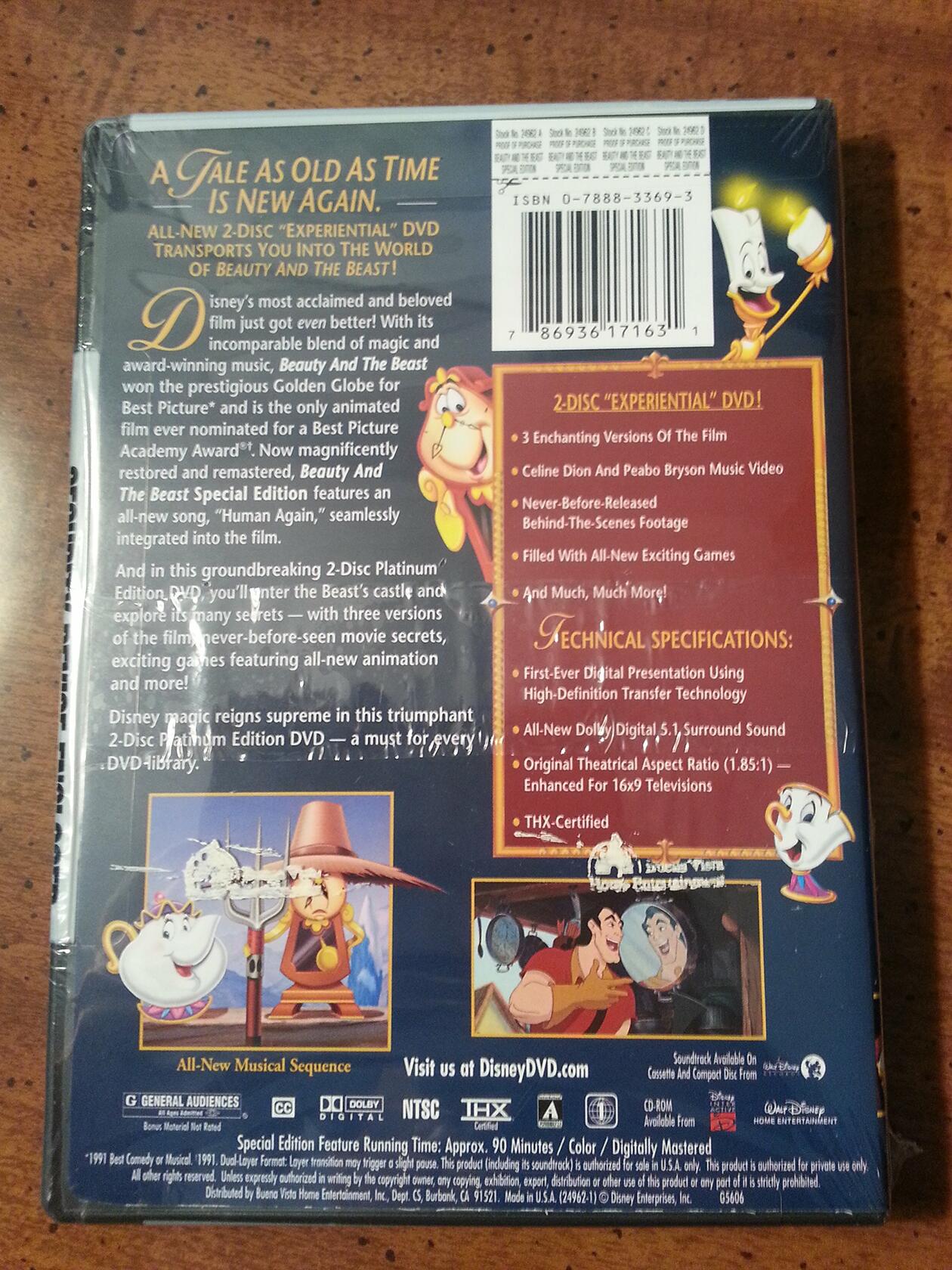 Beauty and the Beast (Disney Special Platinum Edition) [DVD] - Very Good