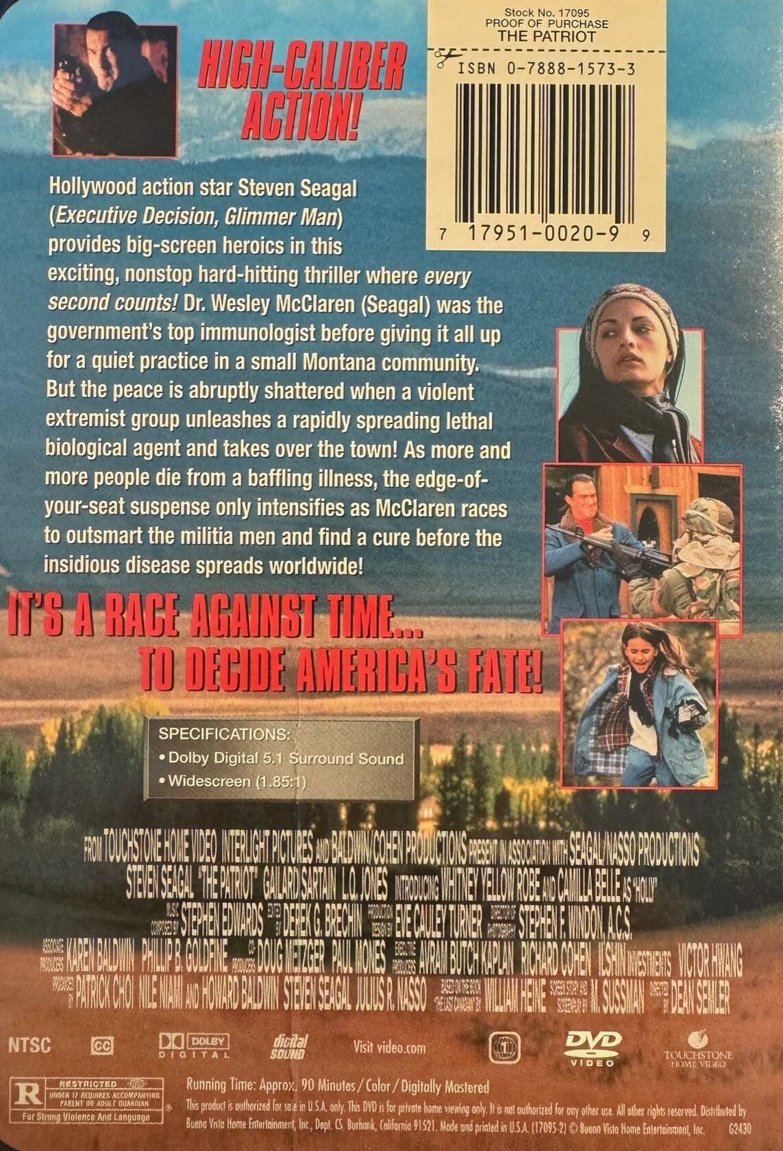 The Patriot [DVD] - Very Good