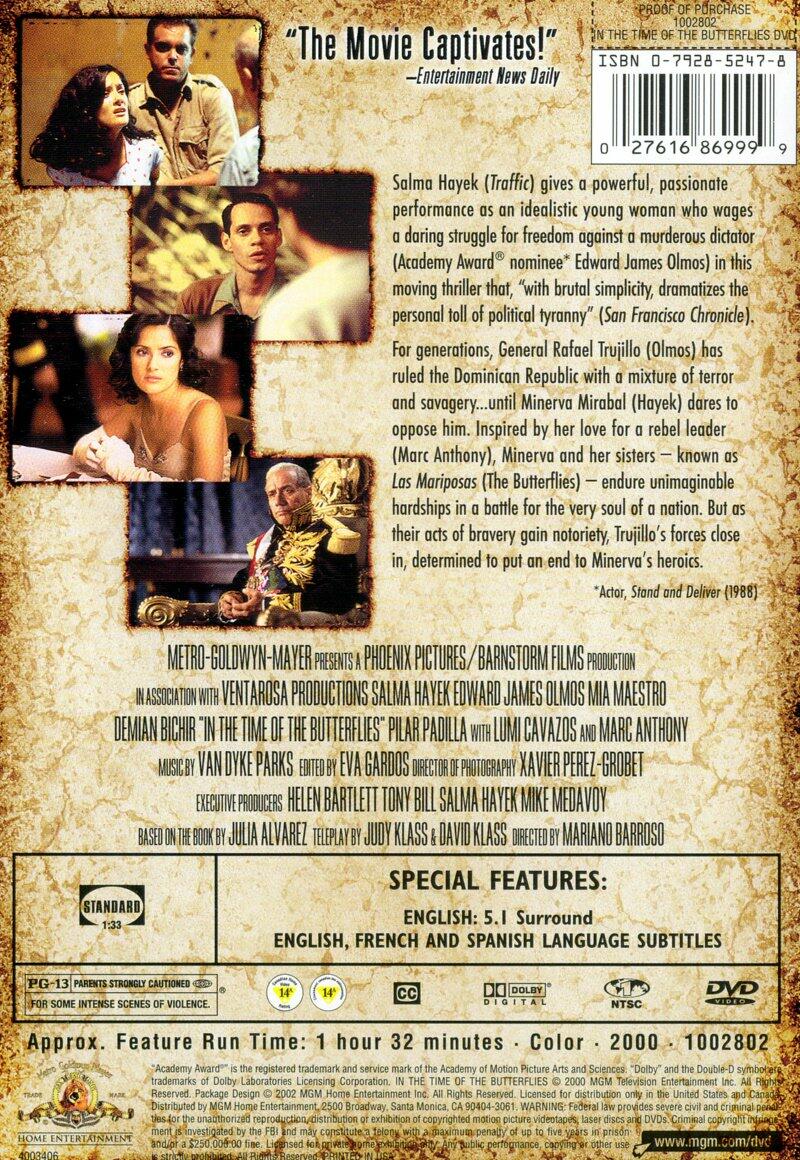In the Time of the Butterflies (Full Screen) [DVD] - Very Good