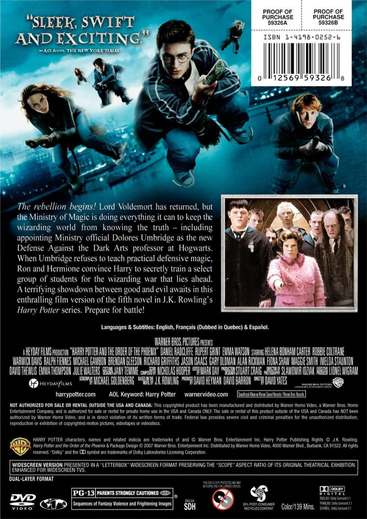 Harry Potter and the Order of the Phoenix [DVD]