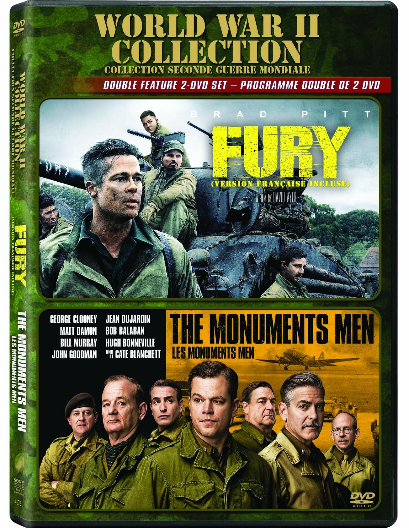 Fury / The Monuments Men (Bilingual) [DVD] - Very Good