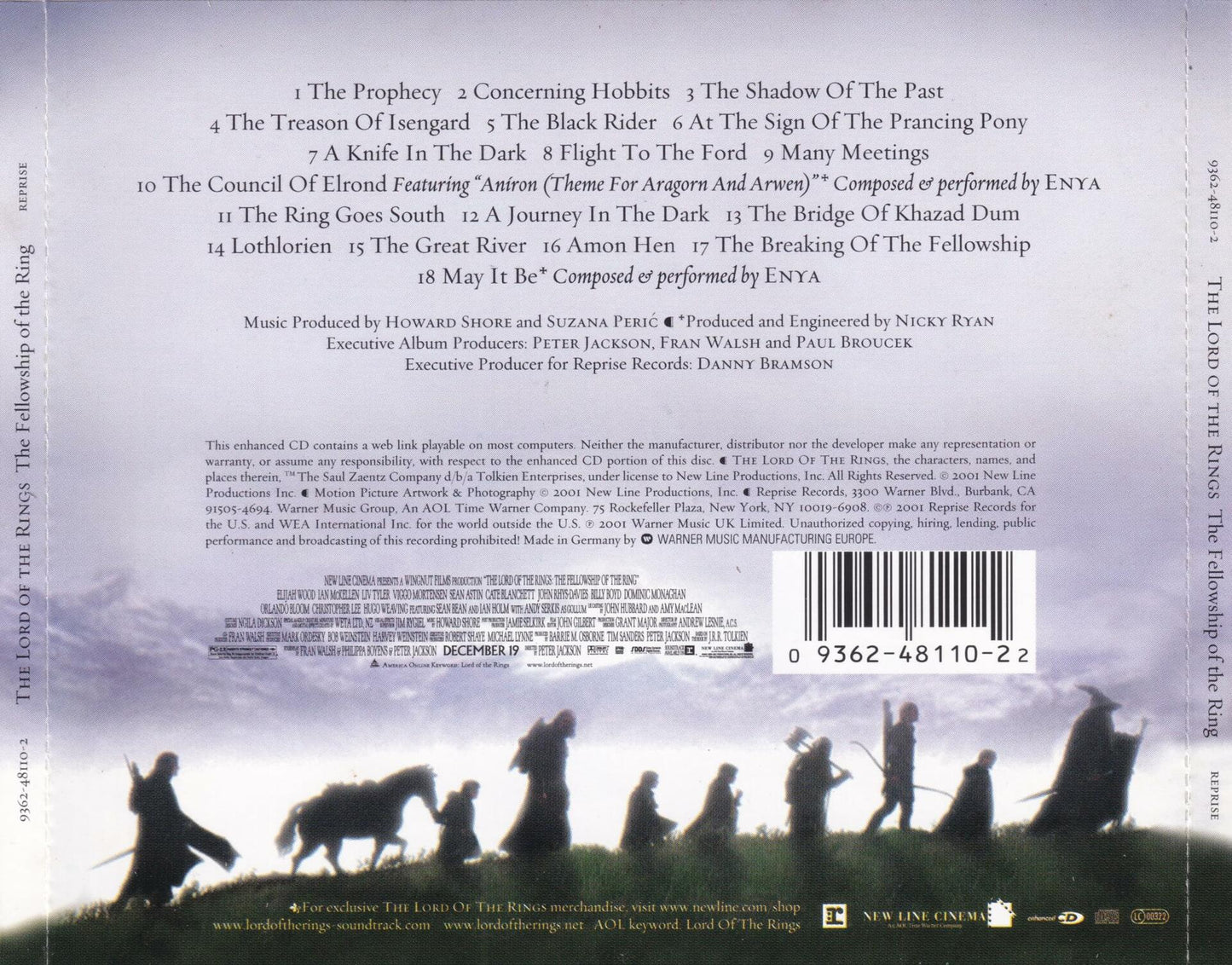 The Lord of the Rings: The Fellowship of the Ring - The Original Motion Picture Soundtrack [Audio CD] Girls Soundtrack and Howard Shore - Very Good