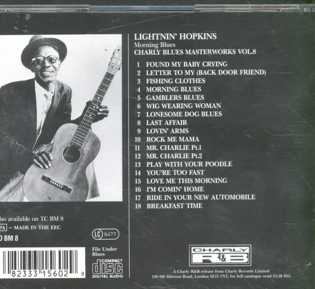 Morning Blues: Charly Blues Masterworks 8 [Audio CD] Hopkins, Lightnin - Very Good