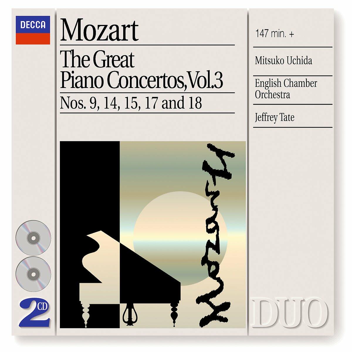 Mozart: The Great Piano Conceros Vol 3: No 9, 14,15,17,18; Rondo K382 [Audio CD] Uchida, Mitsuko; English Chamber Orchestra and Tate, Jeffrey - Very Good