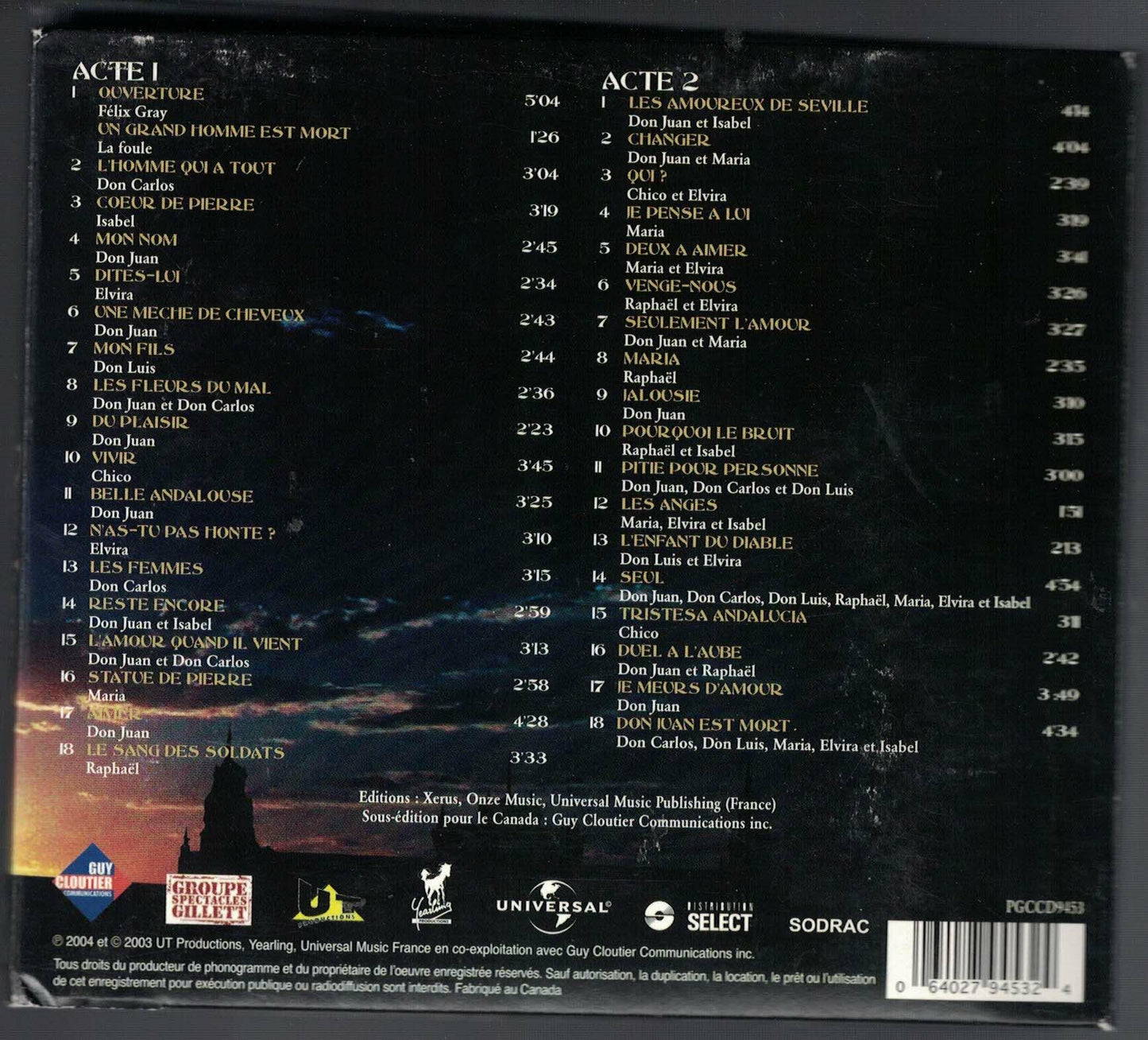Don Juan, l'int�grale [Audio CD] - Good