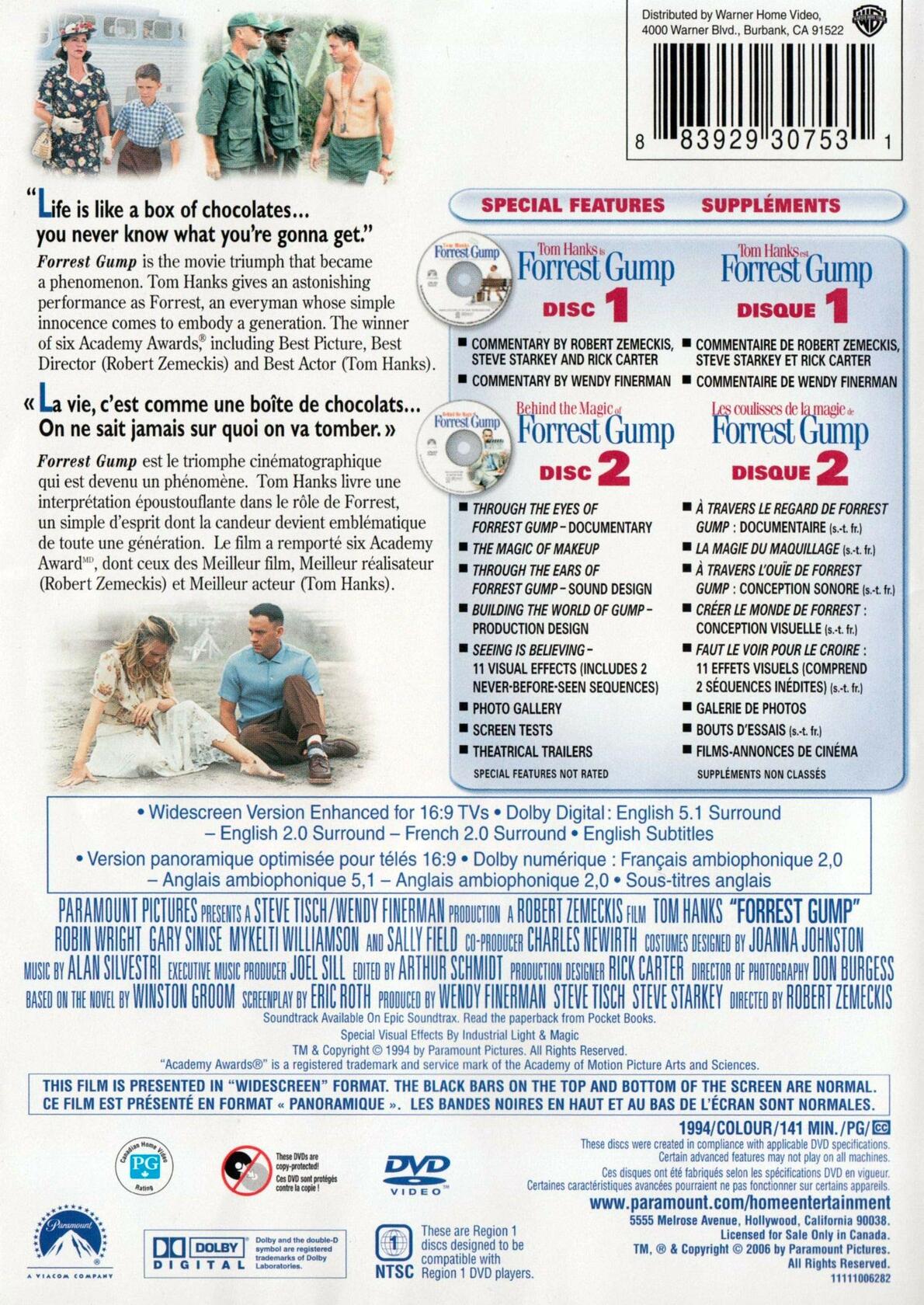 Forrest Gump (Bilingual) [DVD] - Very Good